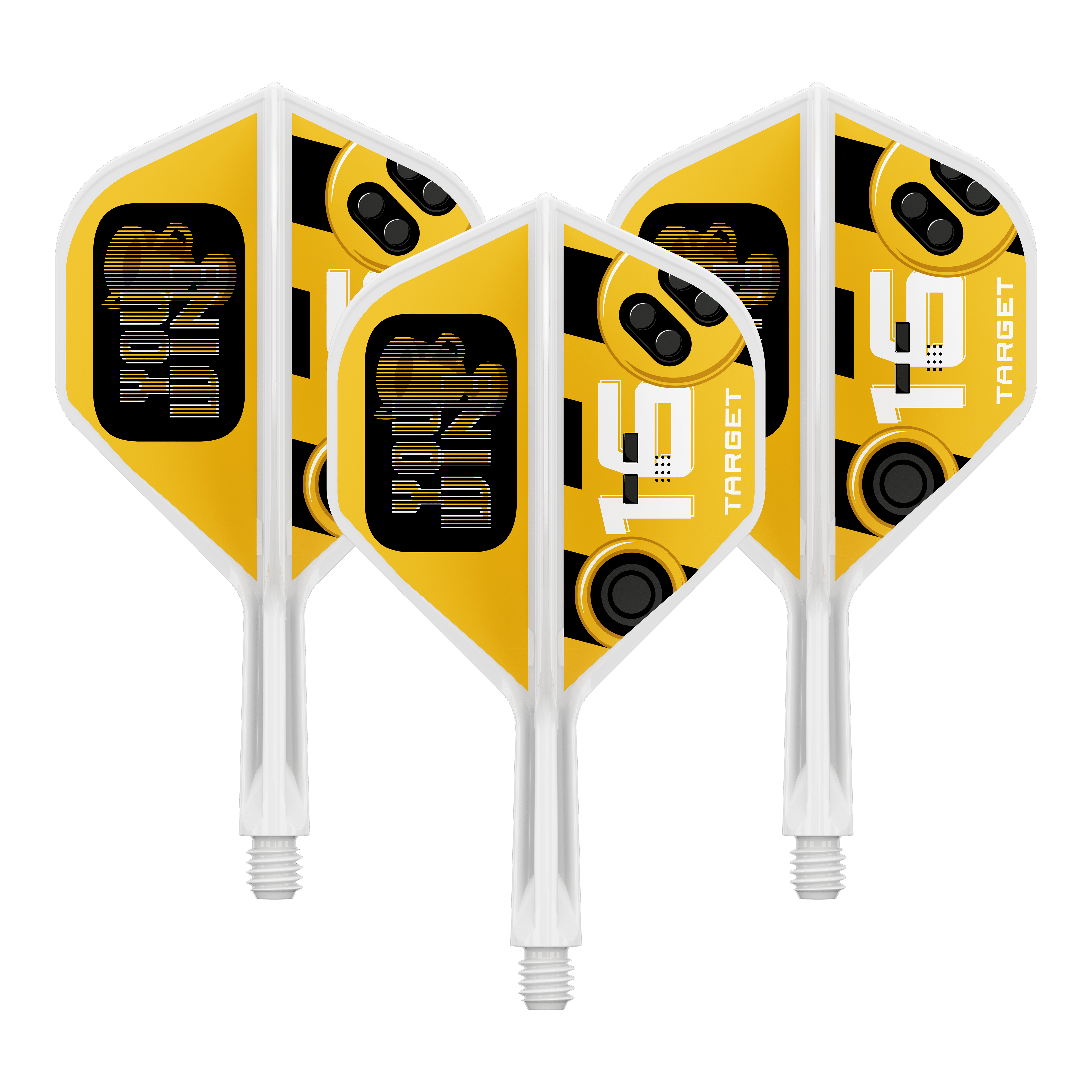 Target K-Flex Wygrywasz loty standardowe nr 2 Das Bild zeigt einen Artikel mit dem Dateinamen 410591_Target_K-Flex_YouWin_No2_Standard_Flights_19mm_1Set. Es ist wahrscheinlich ein Set von Dart-Flights.
