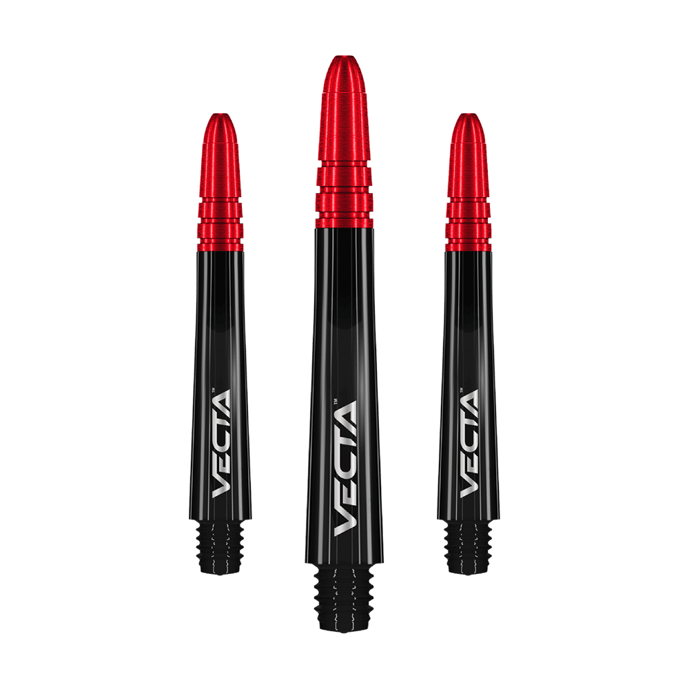 Winmau Vecta Shafts - Schwarz Rot