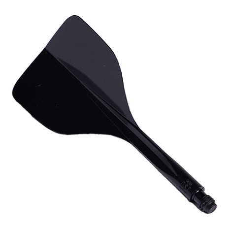 System lotu Condor AX 120 czarny - mały Das Bild zeigt das Produkt "Condor Axe 120 Flight-System Schwarz - Small". Es handelt sich um ein schwarzes Dart-Flight-System mit kleiner Größe.