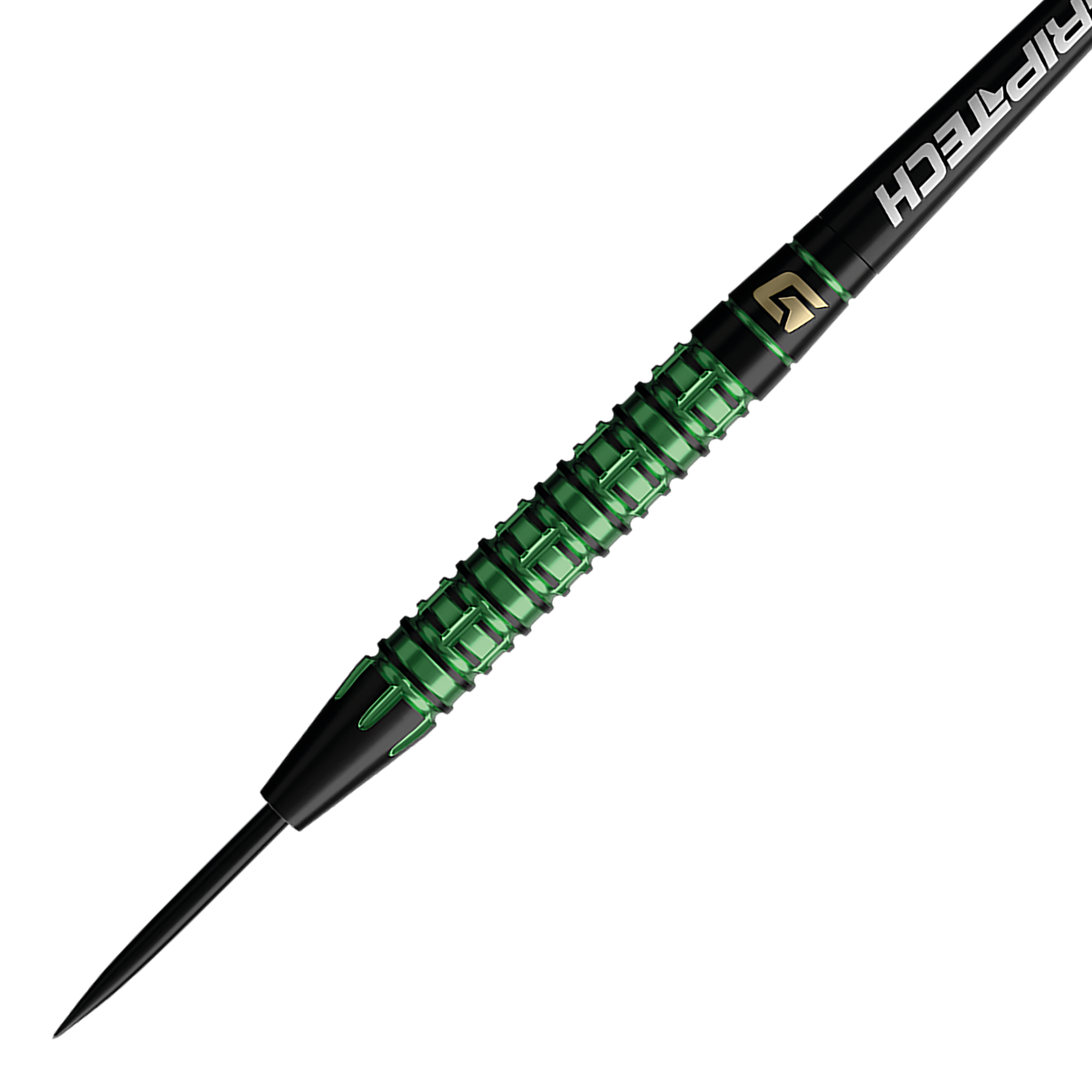 Lotki GOAT Athlete Green Tungsten Steel Zu sehen sind die GOAT Athlete Green Tungsten Steeldarts. Das Foto präsentiert die Darts aus einer anderen Perspektive.