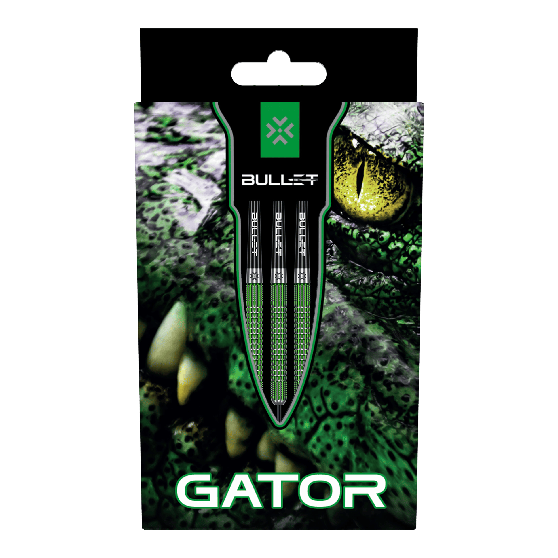 Stalowe lotki Bullet Gator Abgebildet sind die Bullet Gator Steeldarts. Sie sind speziell für Präzision und Kontrolle beim Dartspiel entwickelt.