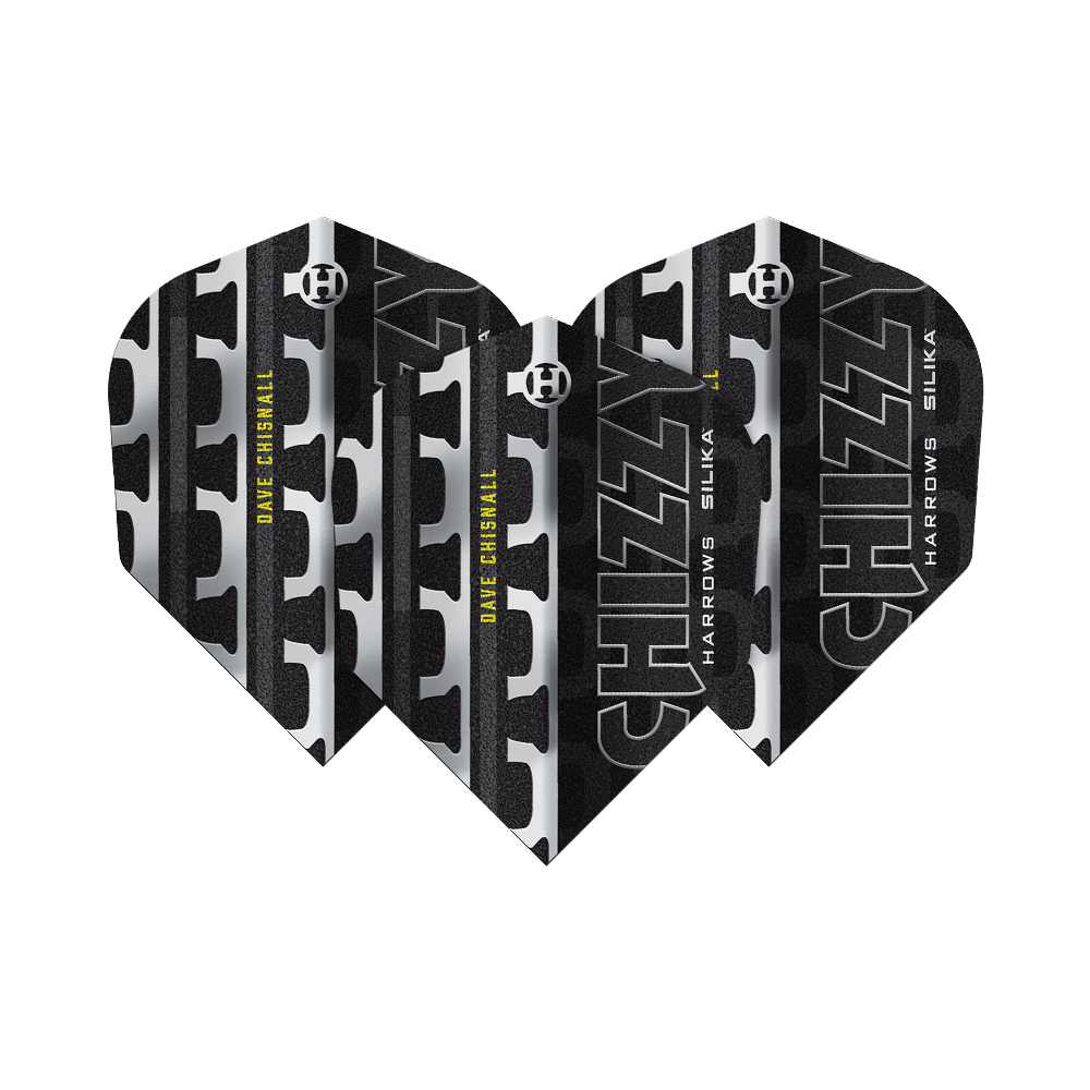 Abgebildet ist Harrows Dave Chisnall Chizzy Series 4 No6 Flights. Die Flights sind für den Einsatz beim Dart bestimmt.