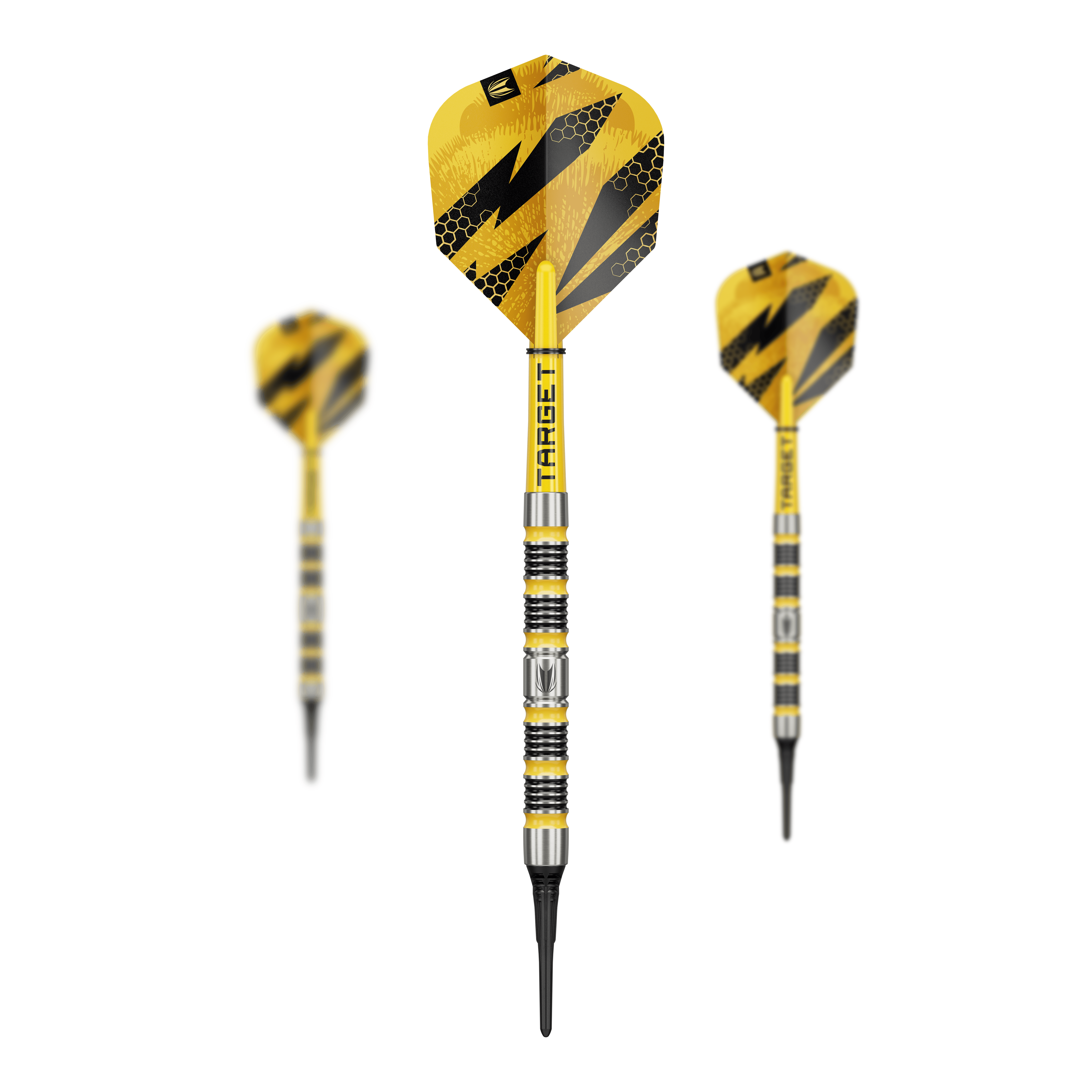 Target Buzz 11 Miękkie rzutki Hier wird das Produkt Target Buzz 11 Softdarts dargestellt. Diese Softdarts bieten ein präzises und angenehmes Spielgefühl.