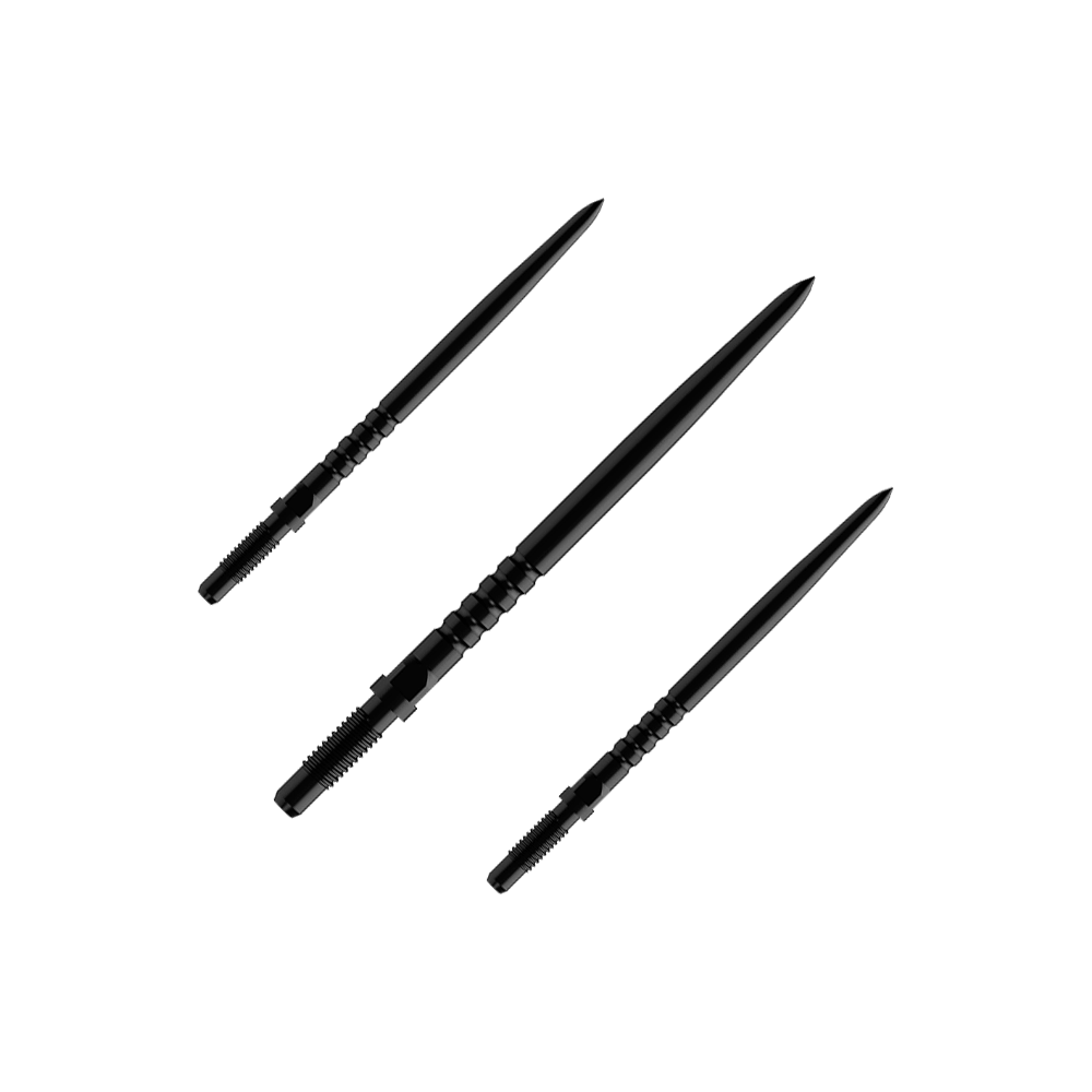 Końcówki do rzutek Bulls NL Convertible Point – z pierścieniowym uchwytem – czarne Das Bild zeigt eine Verpackung mit mehreren Dartspitzen. Es sind BullsNL Convertible Points mit Ringed Grip in Schwarz, 32mm im 1er Set abgebildet.