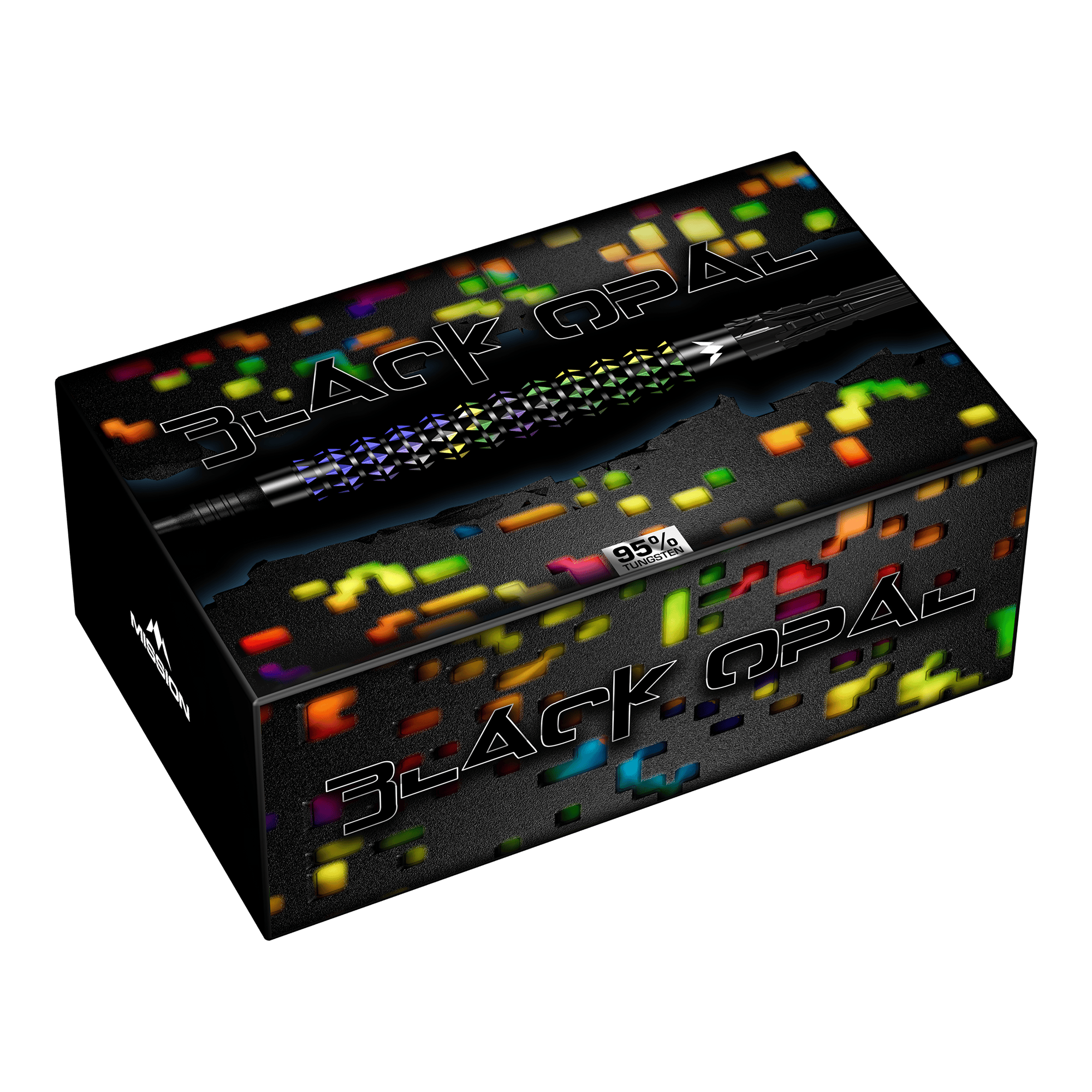 Lotki Mission Black Opal Soft Darts - 20g Dieses Bild zeigt die Mission Black Opal Softdarts - 20g. Die Softdarts werden detailliert präsentiert.