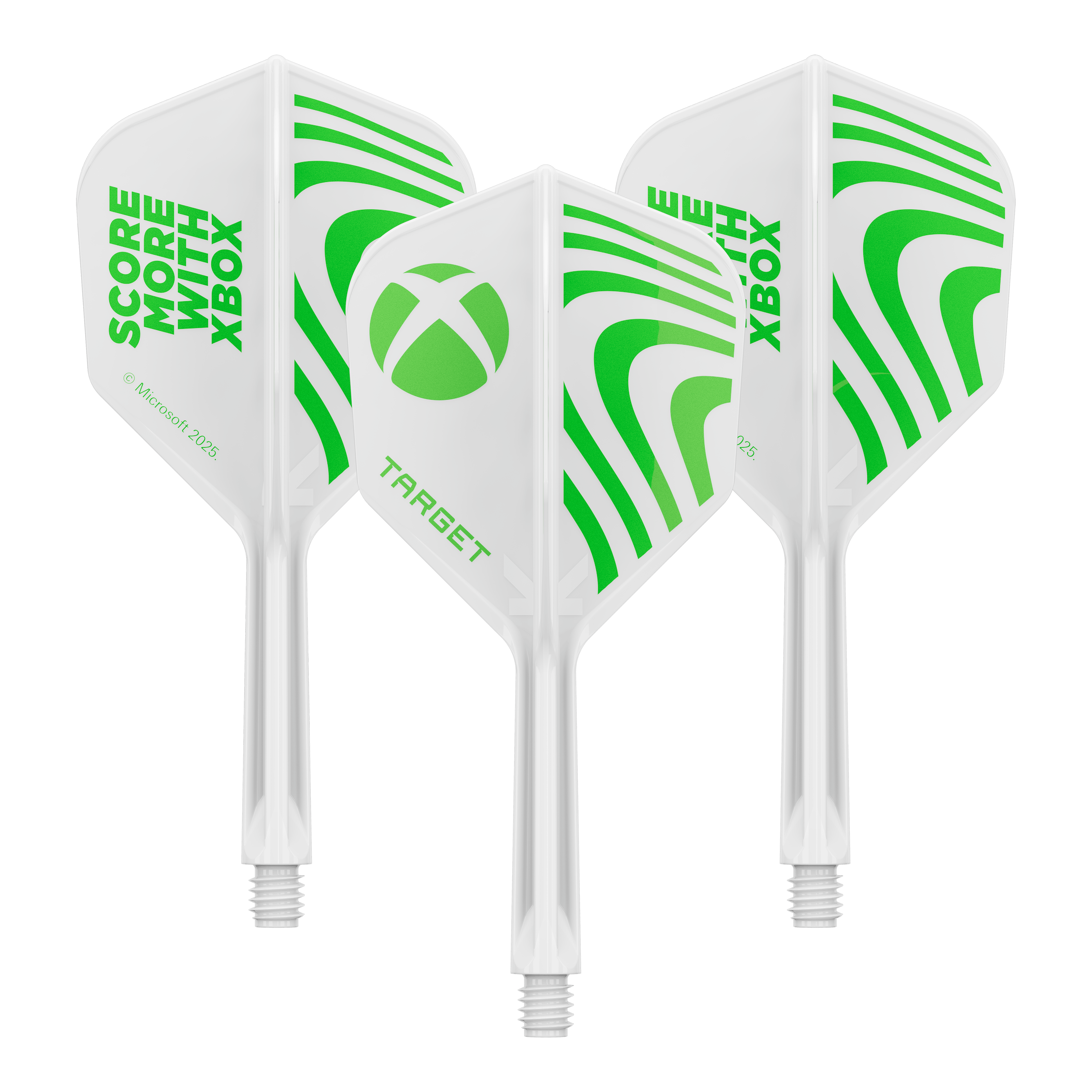 Lotki Target Xbox K-Flex No6 – białe Abgebildet ist vermutlich ein Set Target Xbox KFlex No6 Flights in der Größe 26mm. Es handelt sich um Zubehör für Dartpfeile.