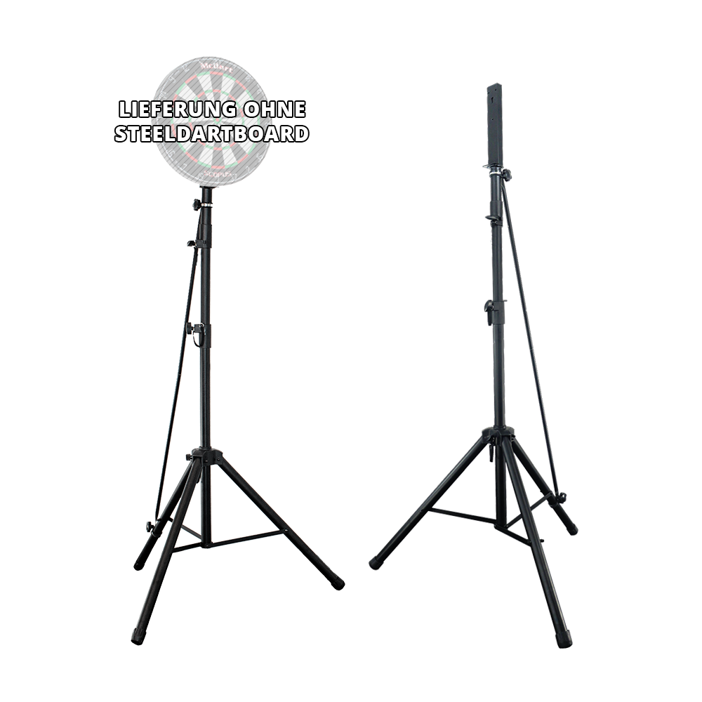Das Bild zeigt das GranBoard 132 Elektronisches Dartboard und den Hybrid Pro Dartboardständer als Komplettset. Beide Produkte überzeugen durch ihre hochwertige Verarbeitung.