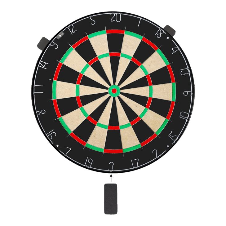 Zestaw tarcz do darta Karella BullOut zawierający 2 komplety stalowych rzutek Abgebildet ist das Karella Dartboard BullOut Set inklusive zwei Sätzen Steeldarts. Dieses Set ist ideal für das heimische Dartspiel.