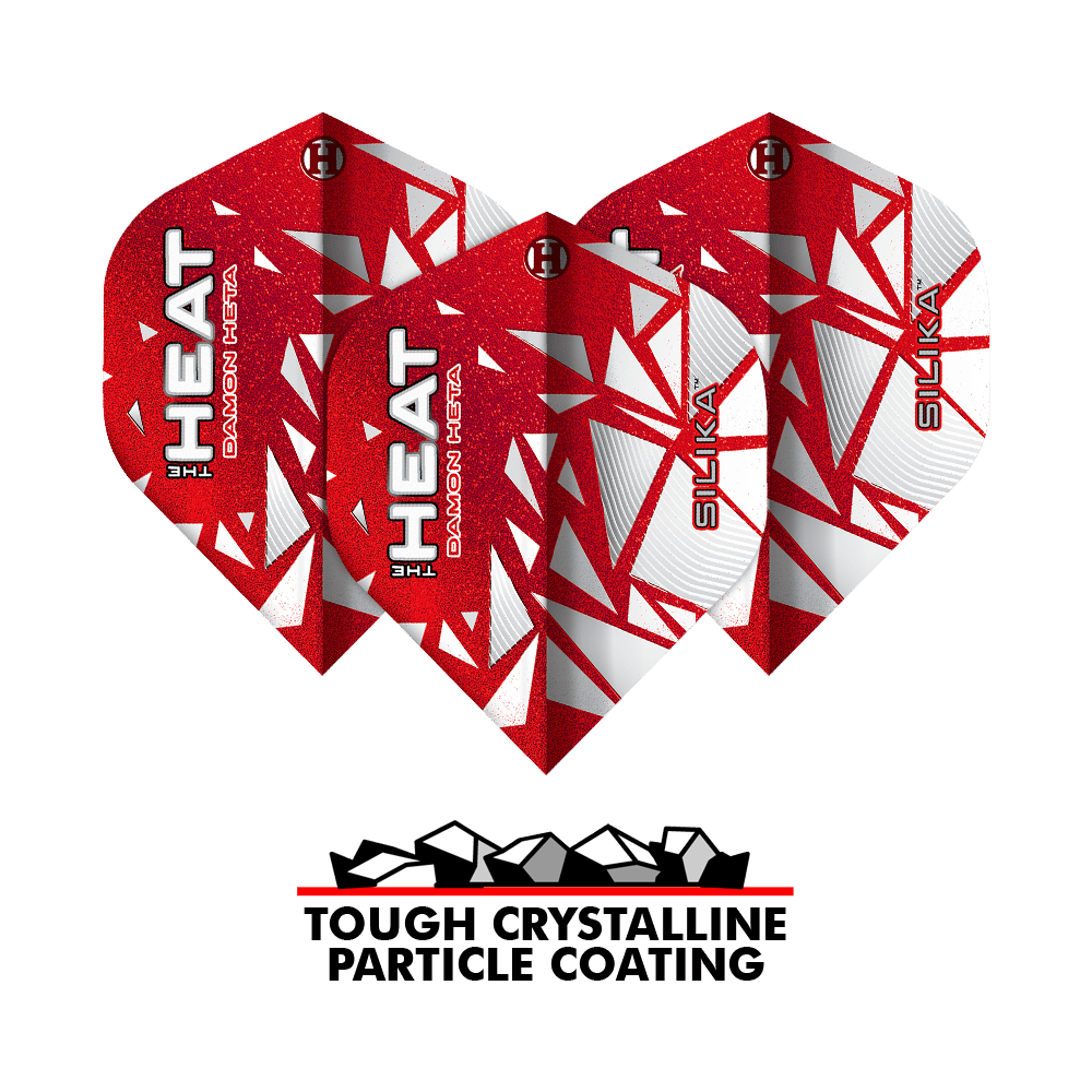 Harrows Silika Damon Heta Series 4 No2 Standard Flights sind hochwertige Dart-Flights. Dieses Set ist für präzise Würfe entworfen.