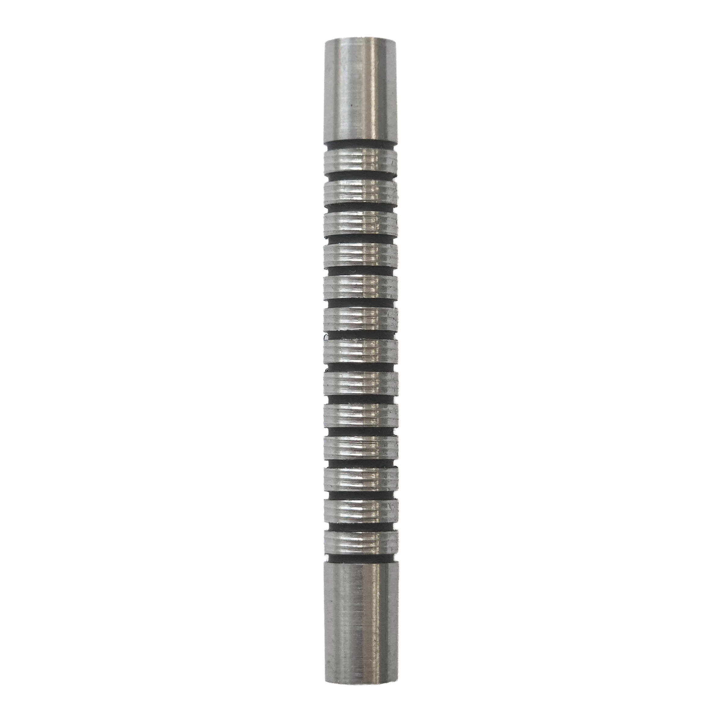 Beczki McDart Black Ring Softdart - 18 g Abgebildet ist ein McDart Black Ring Softdart Barrels - 18g. Es handelt sich um einen schwarzen Dart-Barrel mit Ringstruktur.