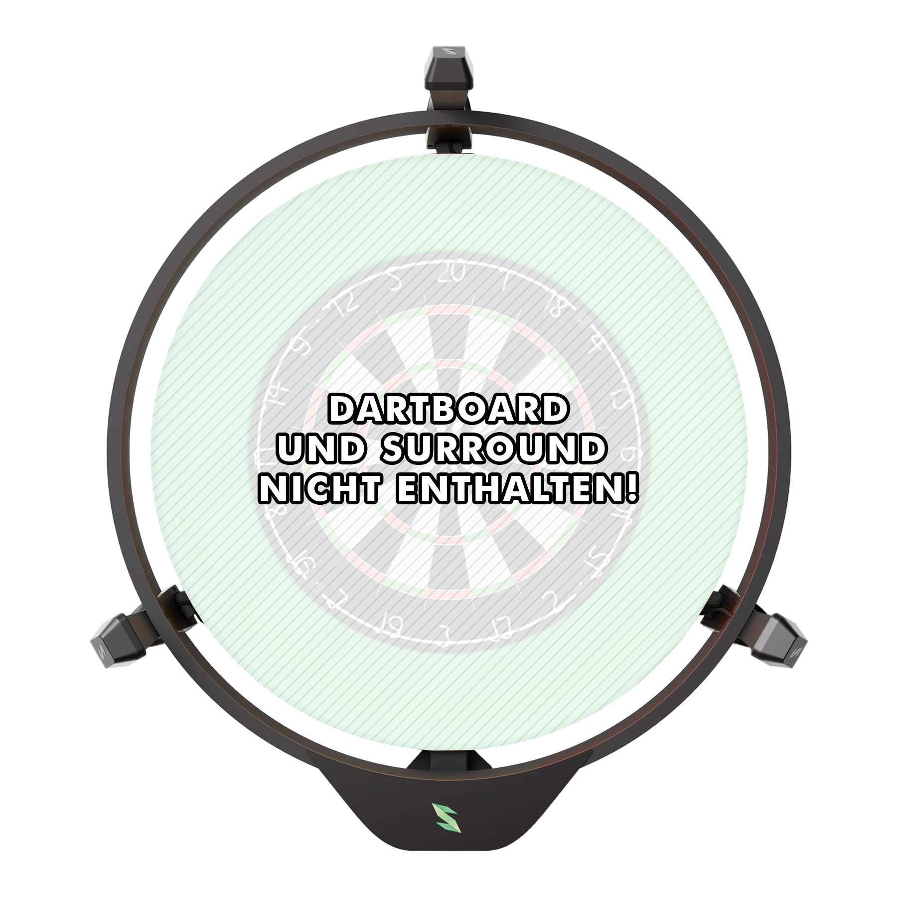 Elektroniczny system autopunktacji Scolia Home 2 z pierścieniem świetlnym 2026 Das Bild zeigt das Scolia Home 2 Electronic Score System mit einem Beleuchtungsring. In der Mitte steht: "Dartboard und Surround nicht enthalten!"