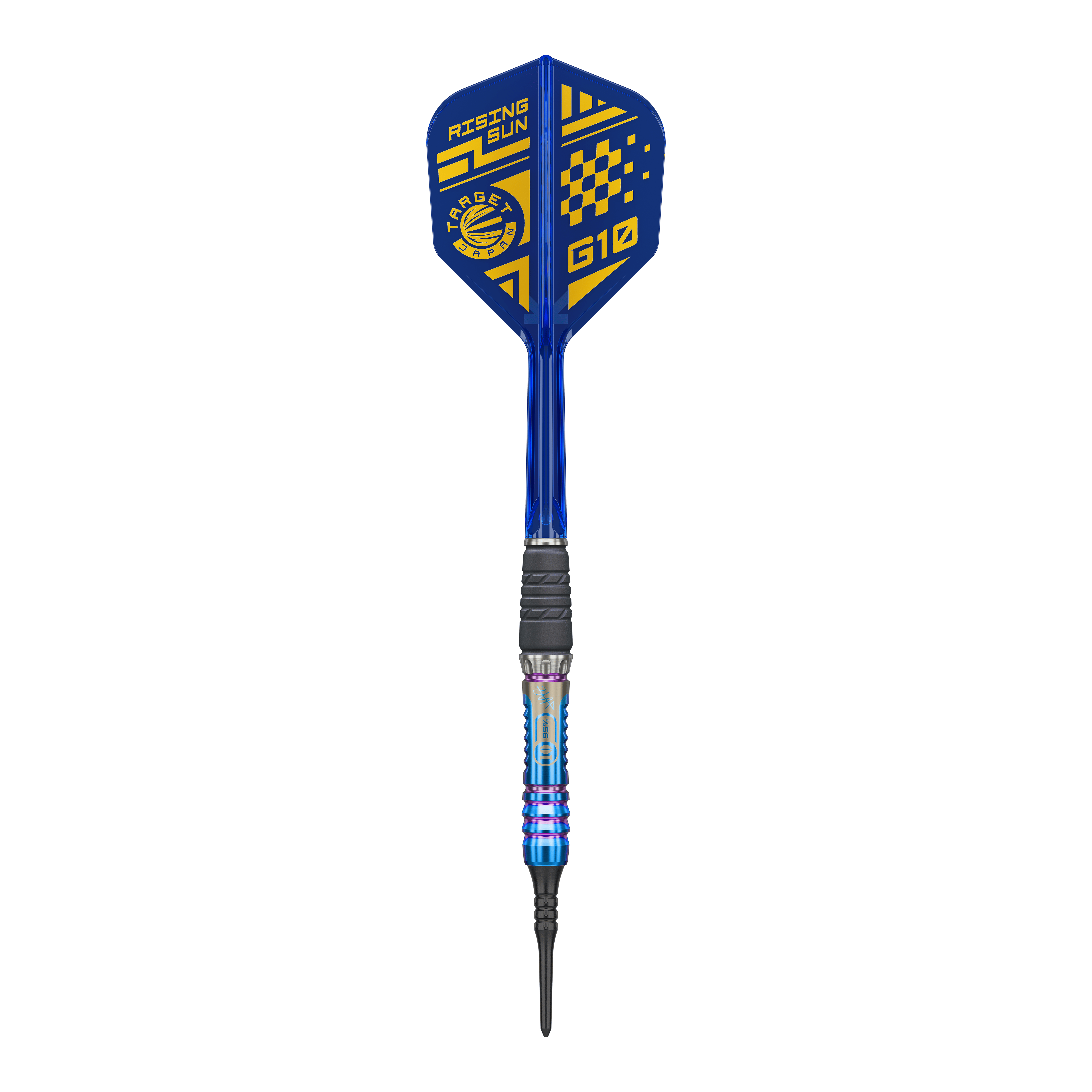 Miękkie lotki Target Japan Rising Sun GEN10 - 21,5 g Dieses Bild zeigt den Target Japan Rising Sun GEN10 Softdarts mit 21,5g. Der Dart besticht durch seine auffällige Gestaltung und hervorragende Verarbeitung.
