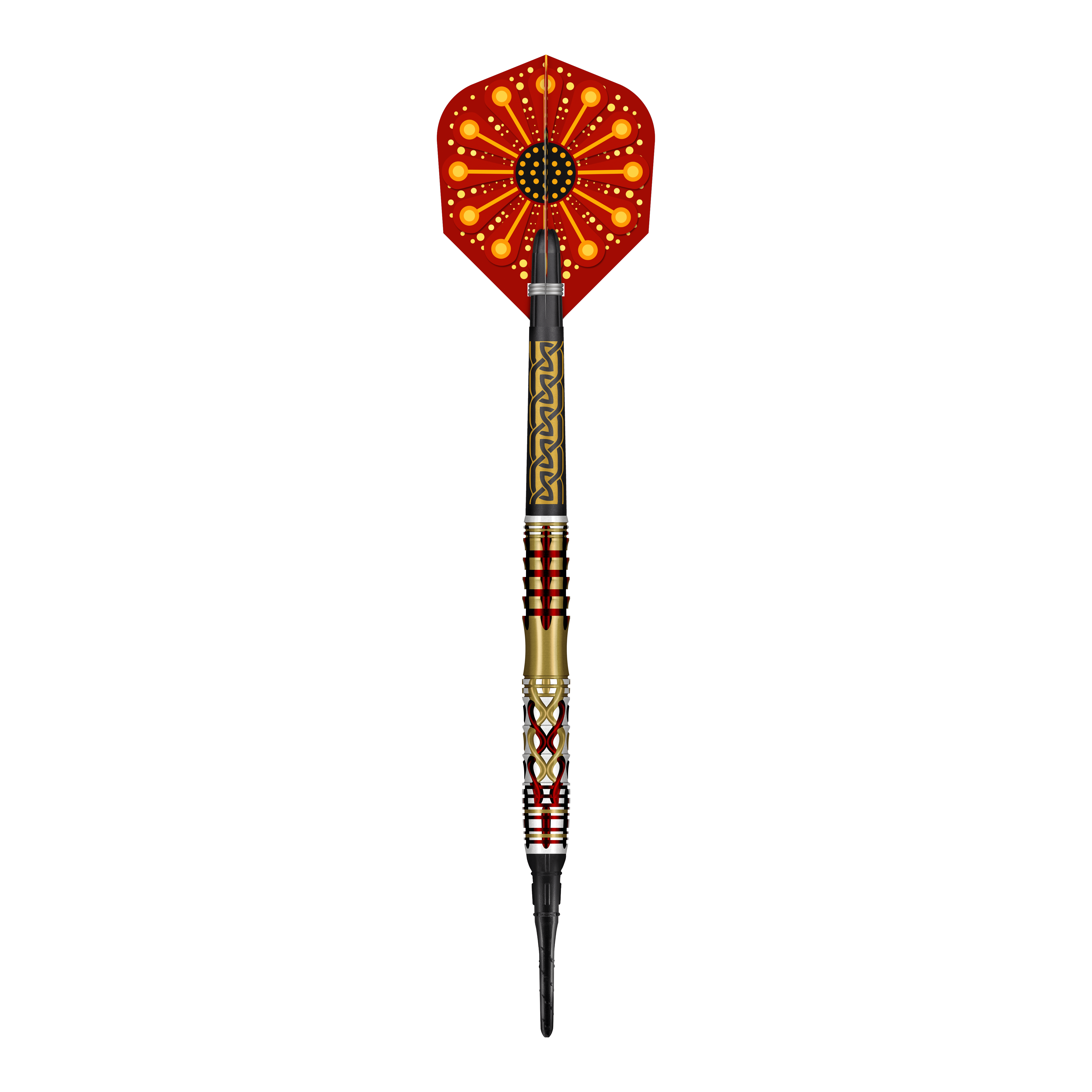 Shotki miękkie Shot Goths Alaric - 20g Abgebildet sind die Shot Goths Alaric Softdarts mit einem Gewicht von 20g. Die Darts sind aus nächster Nähe von der Seite zu sehen.