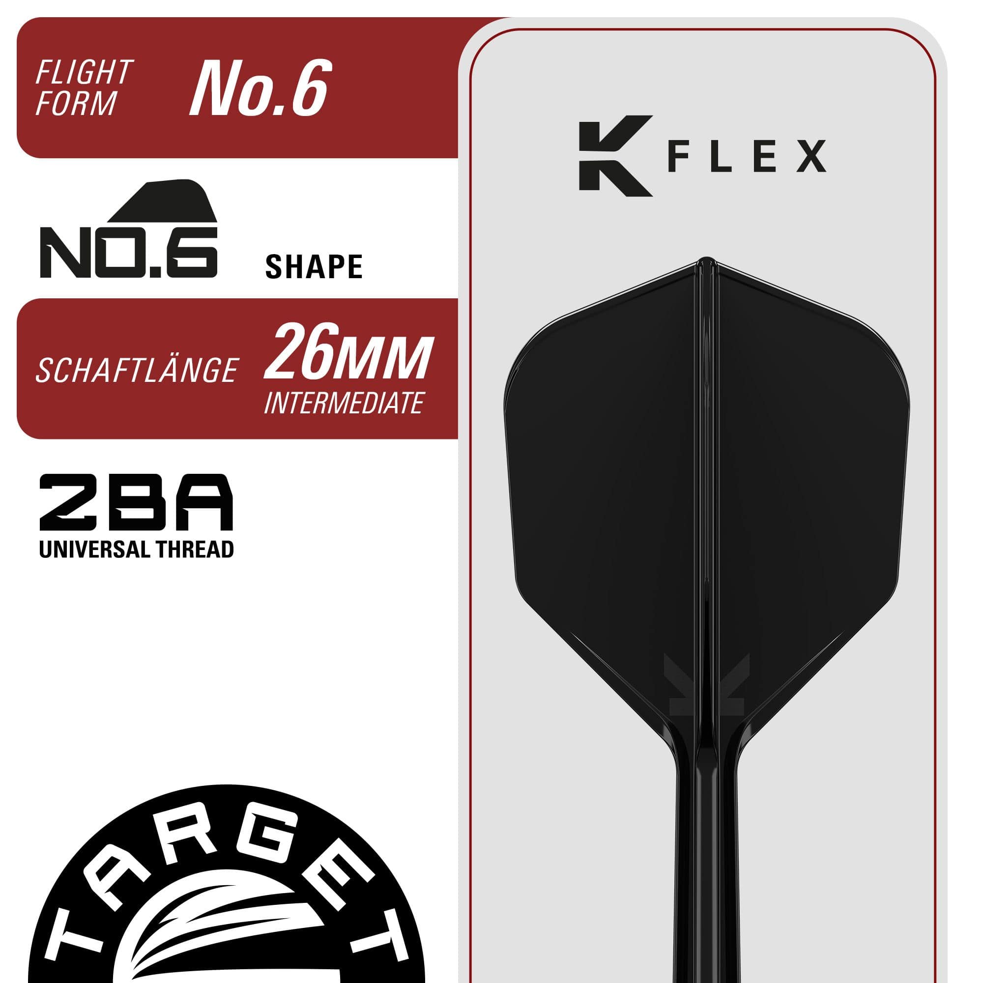 Lotki Target Black Marque Eclipse Soft Darts - 21g Target Black Marque Eclipse Softdarts mit 21g Gewicht liegt auf weißem Hintergrund. Das Bild zeigt die Details und das Design dieses hochwertigen Softdart-Produkts.