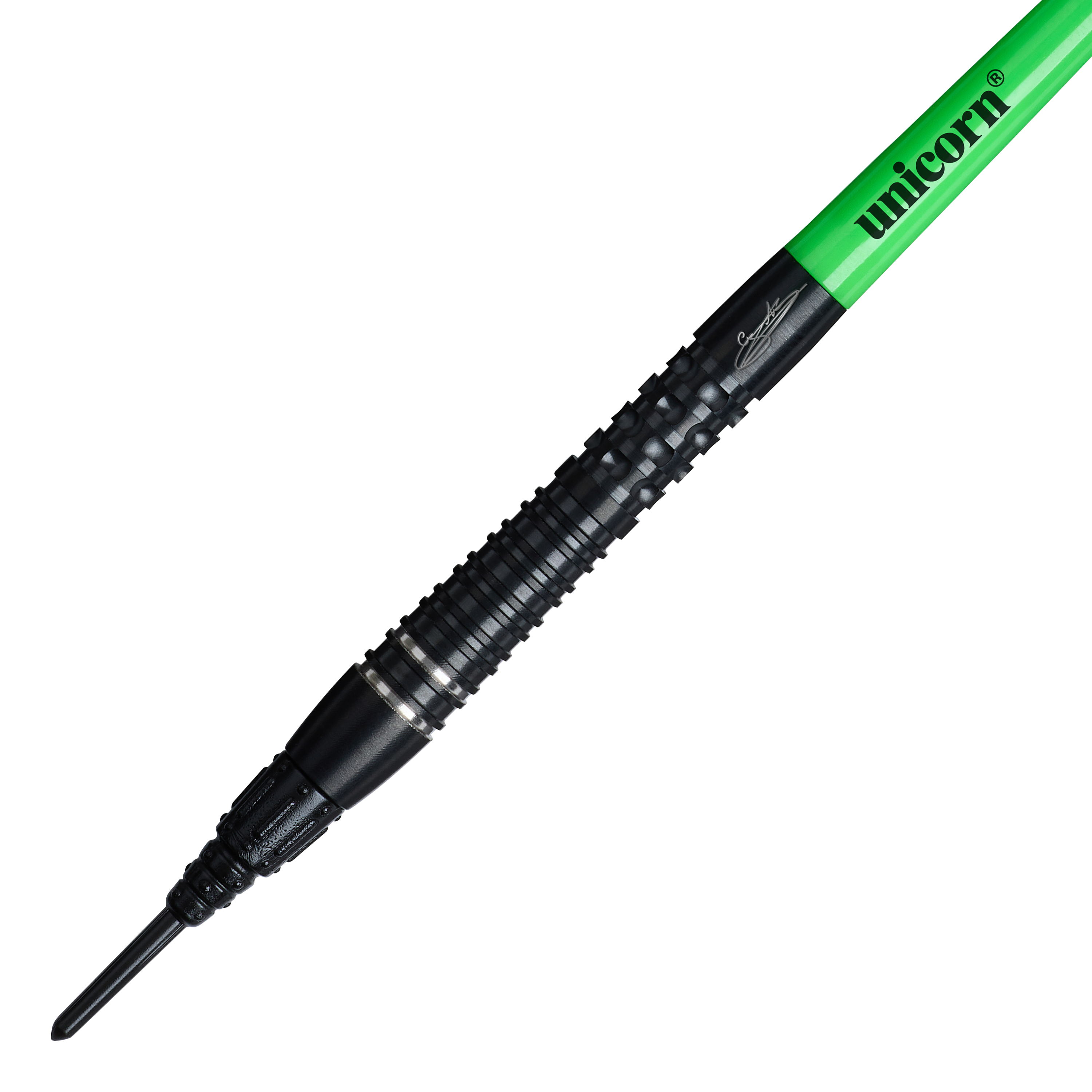 Auf dem Bild sind die Unicorn Wraith Gary Anderson Phase 6 Softdarts - 20g abgebildet. Das Produkt wird aus einer anderen Perspektive gezeigt.