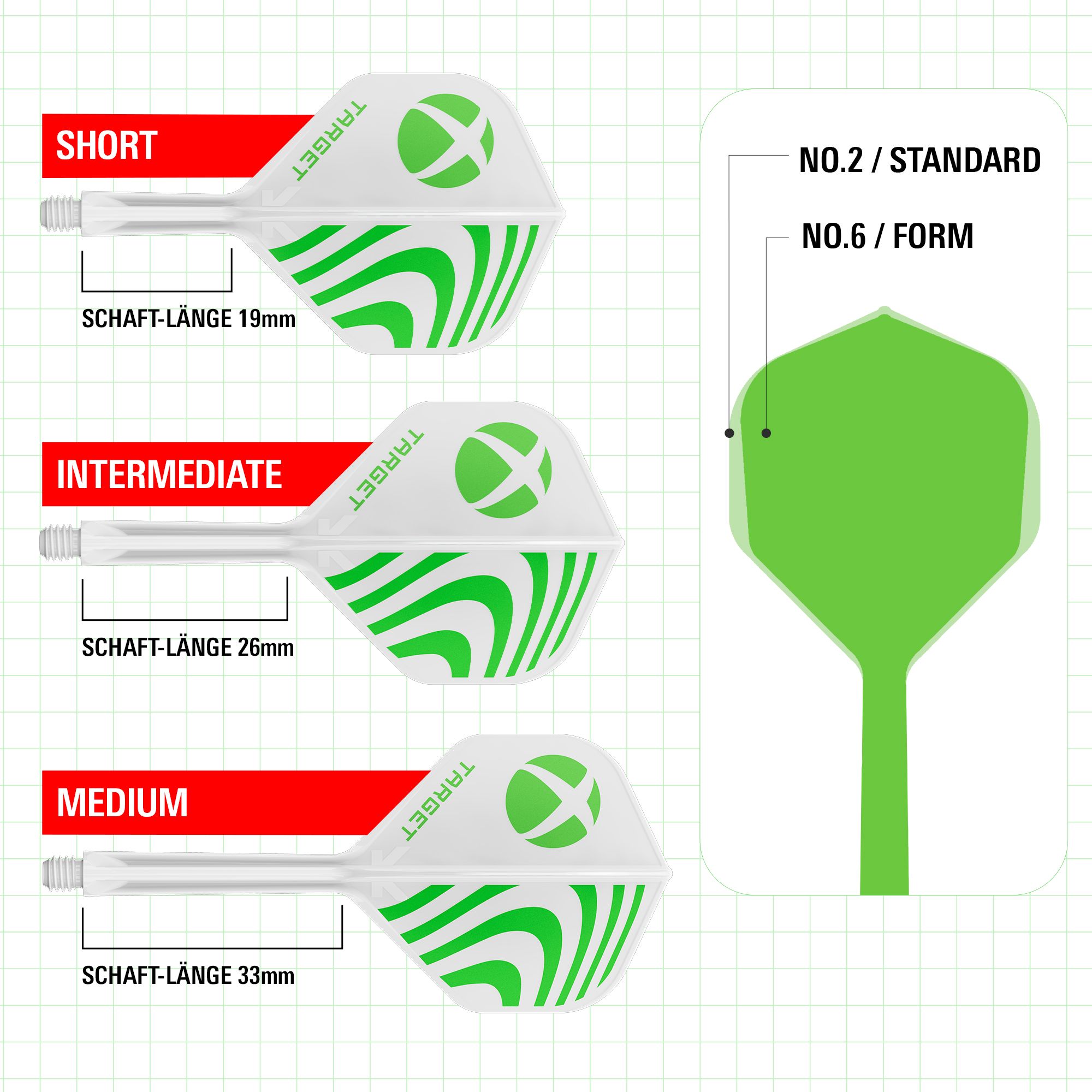 Target Xbox K-Flex No2 Standard Flights - białe Auf dem Bild ist das Produkt Target Xbox K-Flex No2 Standard Flights - Weiß zu sehen. Es handelt sich um einen Satz weißer Dart-Flights der Marke Target.
