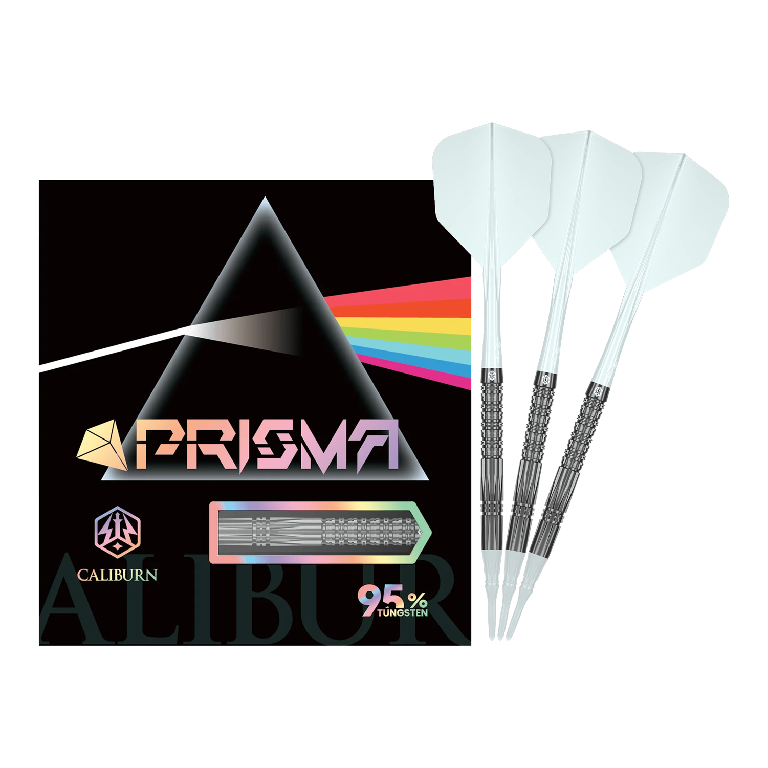 Miękkie lotki Caliburn Prisma P2 - 20g Hier sieht man die Caliburn Prisma P2 Softdarts mit einem Gewicht von 20g. Sie sind ideal für alle, die Wert auf hochwertige Darts legen.