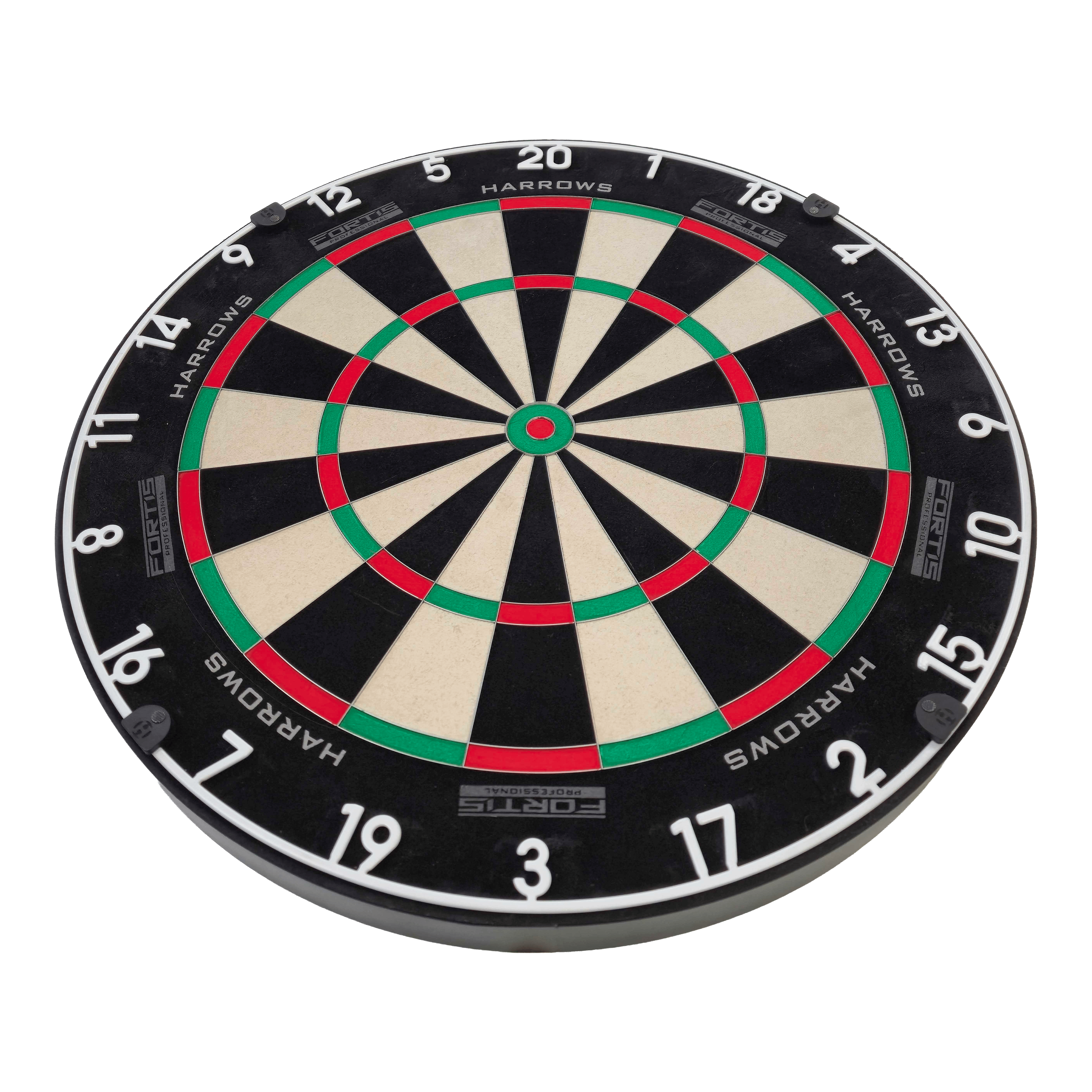 Stalowa tarcza do darta Harrows Fortis Das Bild zeigt das Harrows Fortis Steeldartboard in einer Nahaufnahme. Die Dartscheibe ist für höchste Ansprüche entwickelt.