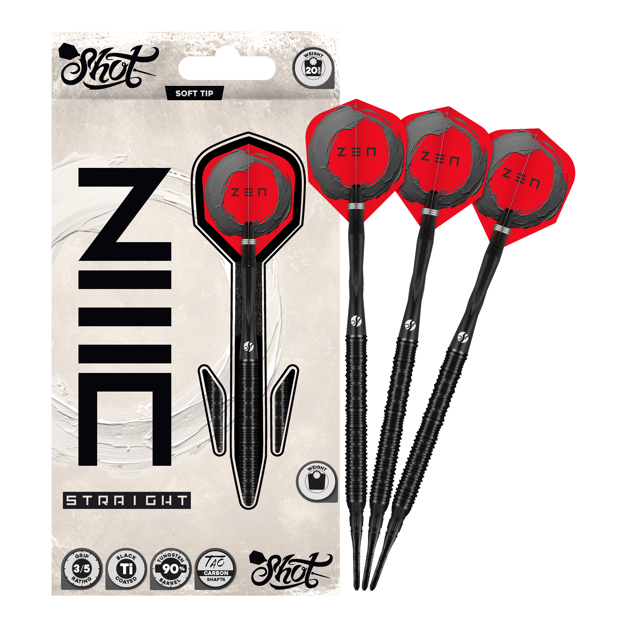 Shot ZEN Straight Softdarts - 20g
