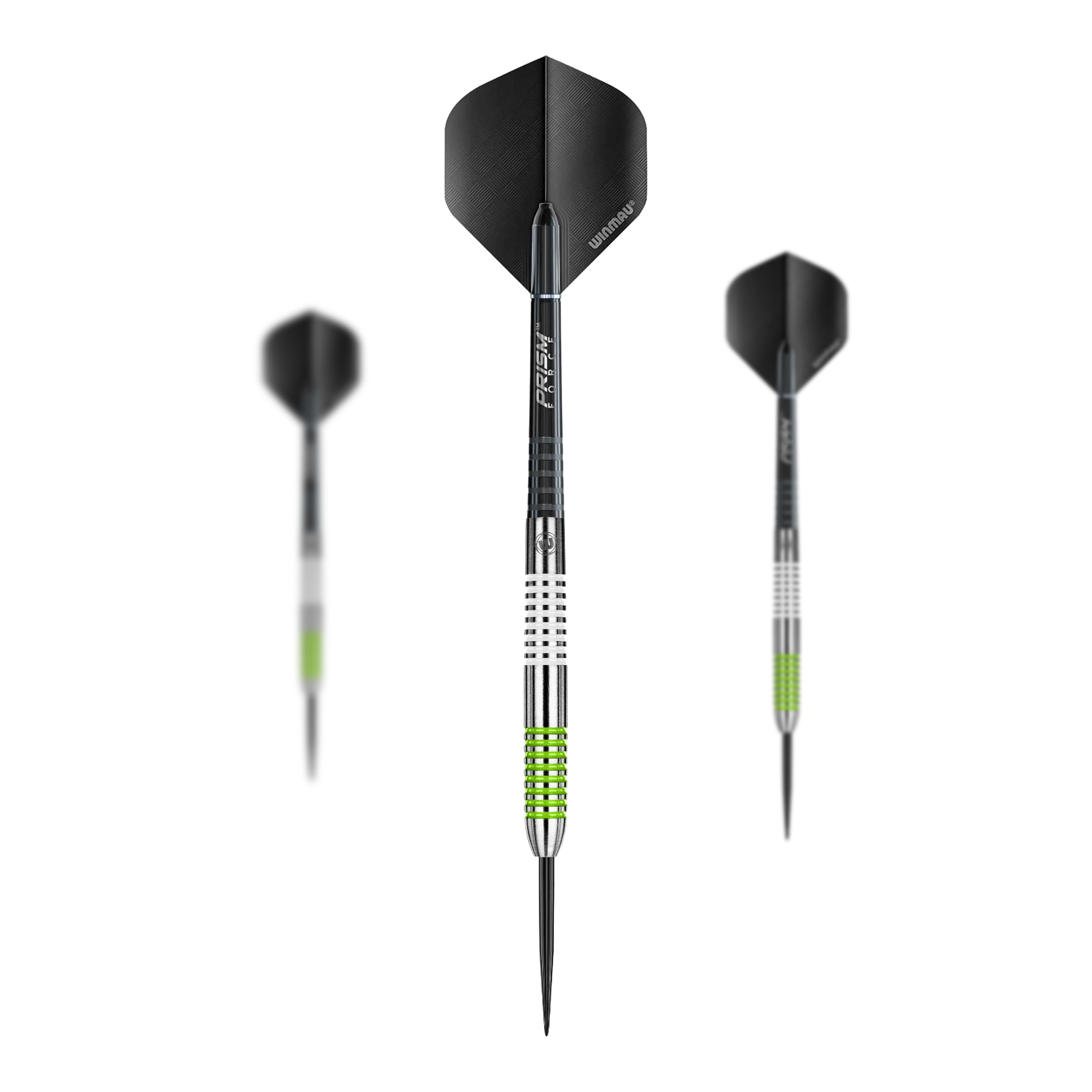 Stalowe lotki Winmau Ton Machine Die Winmau Ton Machine Steeldarts als Set sind zu sehen. Dieses Produkt enthält mehrere Dartpfeile für das Spiel.