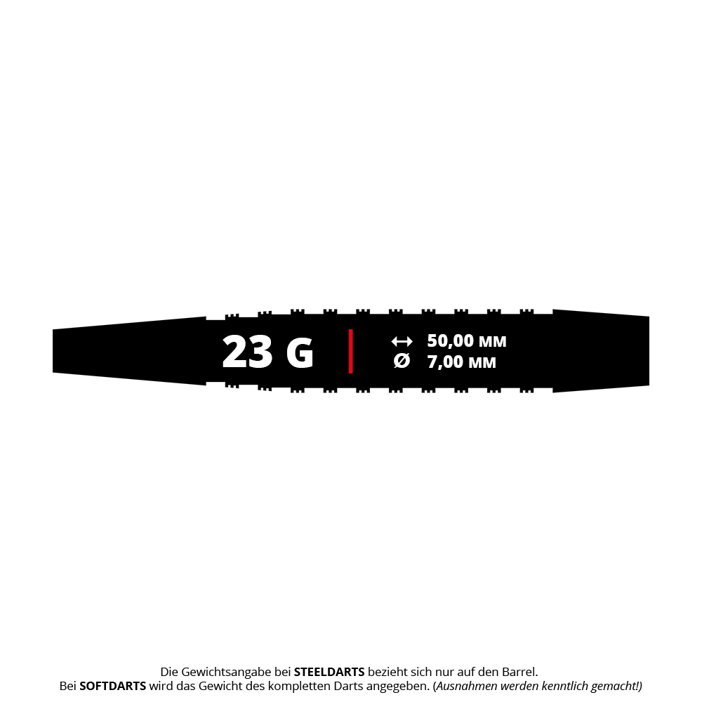 Lotki Mission Kunai Black PVD Steel Darts - 23g Mission Kunai Black PVD Steeldarts - 23g ist auf diesem Bild zu sehen. Die schwarzen Steeldarts sind elegant und wiegen 23 Gramm.