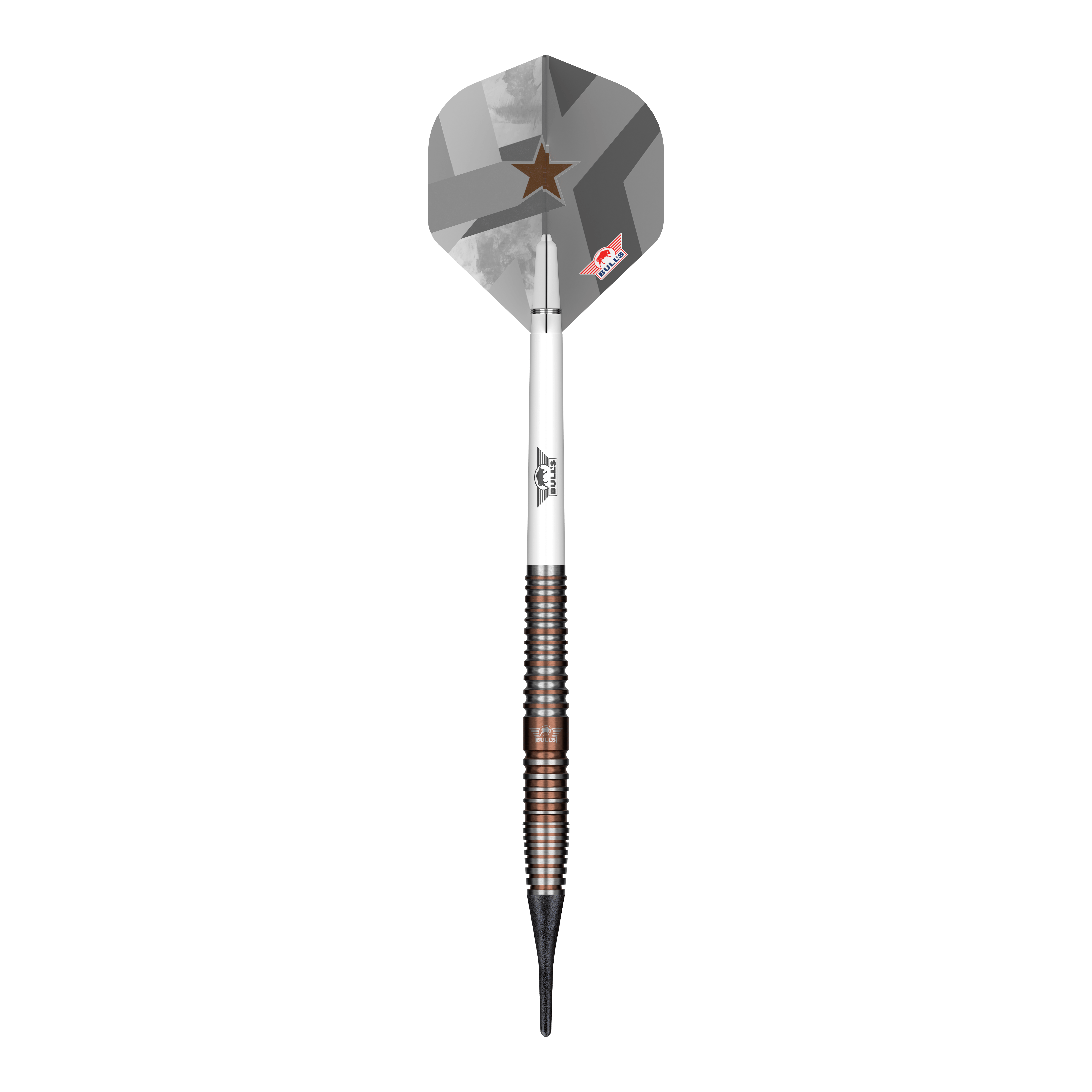 Bulls NL Max Hopp E5 miękkie lotki - 20g Das Foto zeigt die Bulls NL Max Hopp E5 Softdarts - 20g. Dieses Produkt richtet sich an Freunde des Softdart-Spiels.