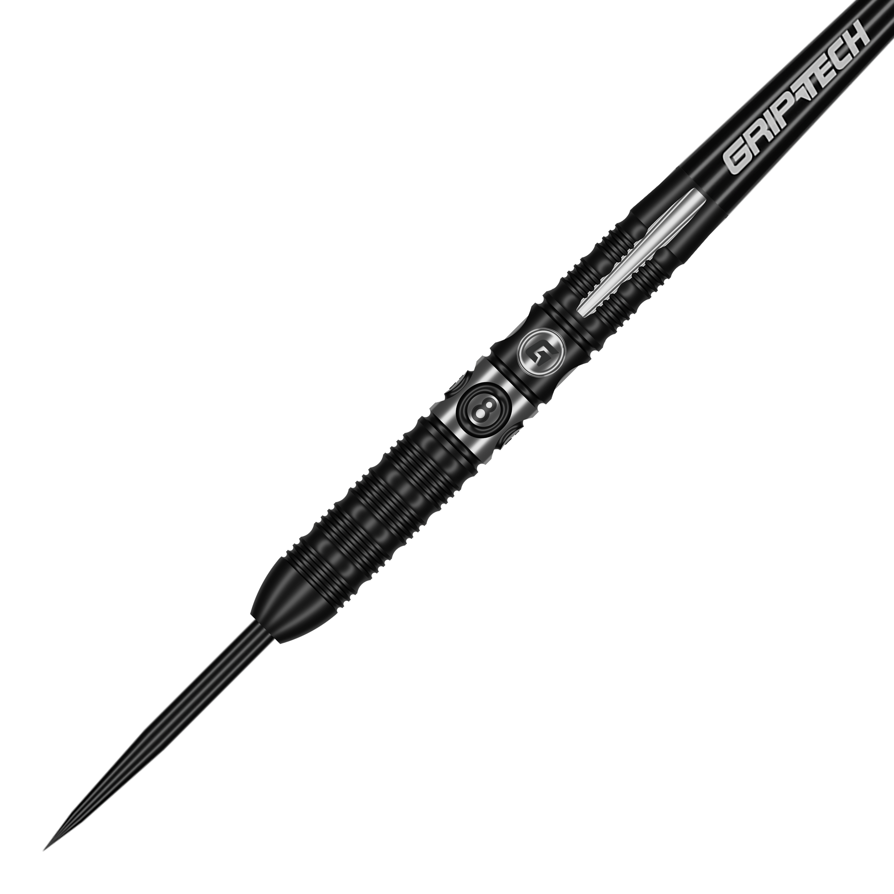 GOAT 8-Ball Steel Darts Die GOAT 8Ball Steeldarts sind auf diesem Produktbild zu sehen. Das Bild zeigt das Design und die Verarbeitung der Steeldarts.