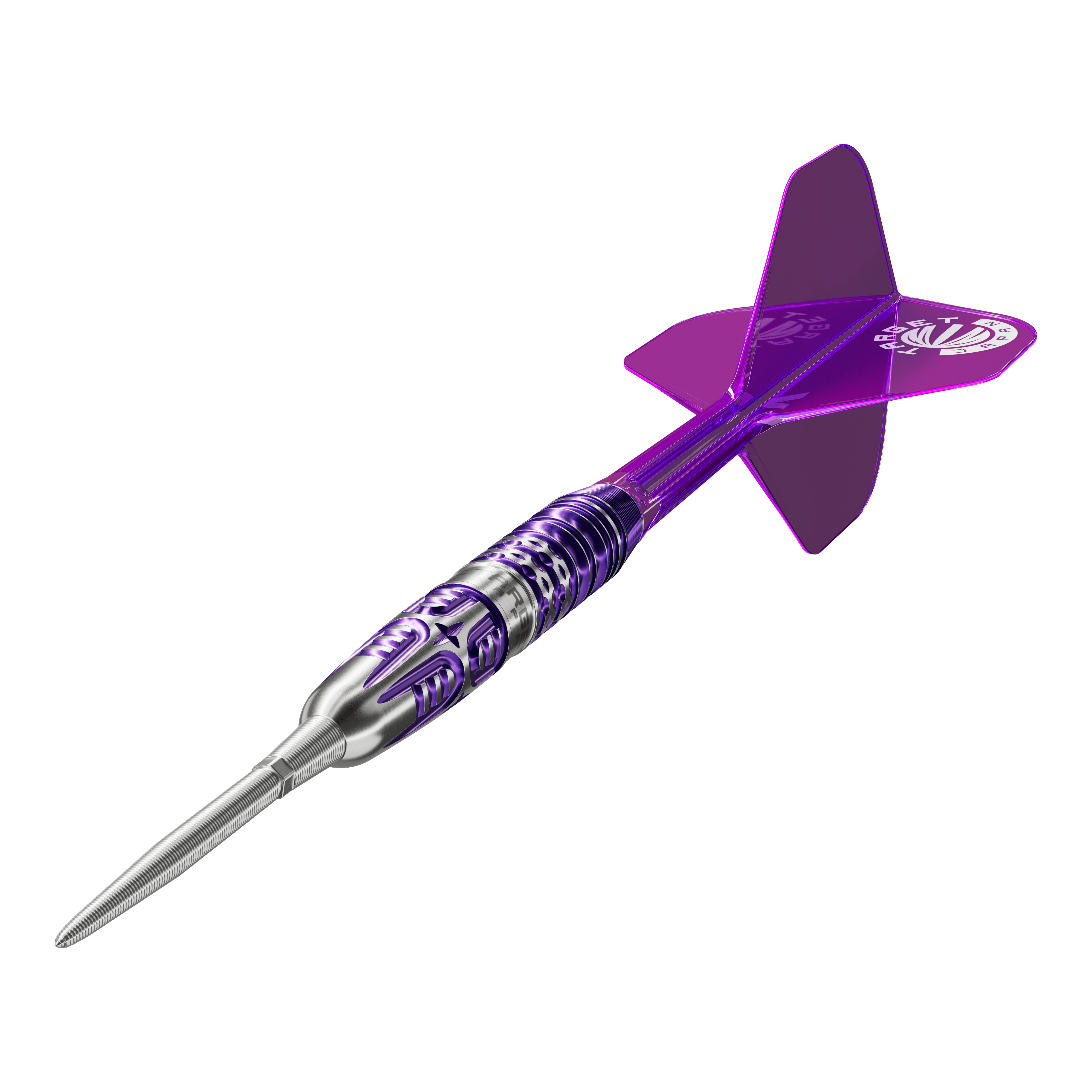 Das Produkt Target Japan Endeavour Kasumi Sato GEN3 Swiss Point Steeldarts ist abgebildet. Die Aufnahme hebt das Design der Darts hervor.