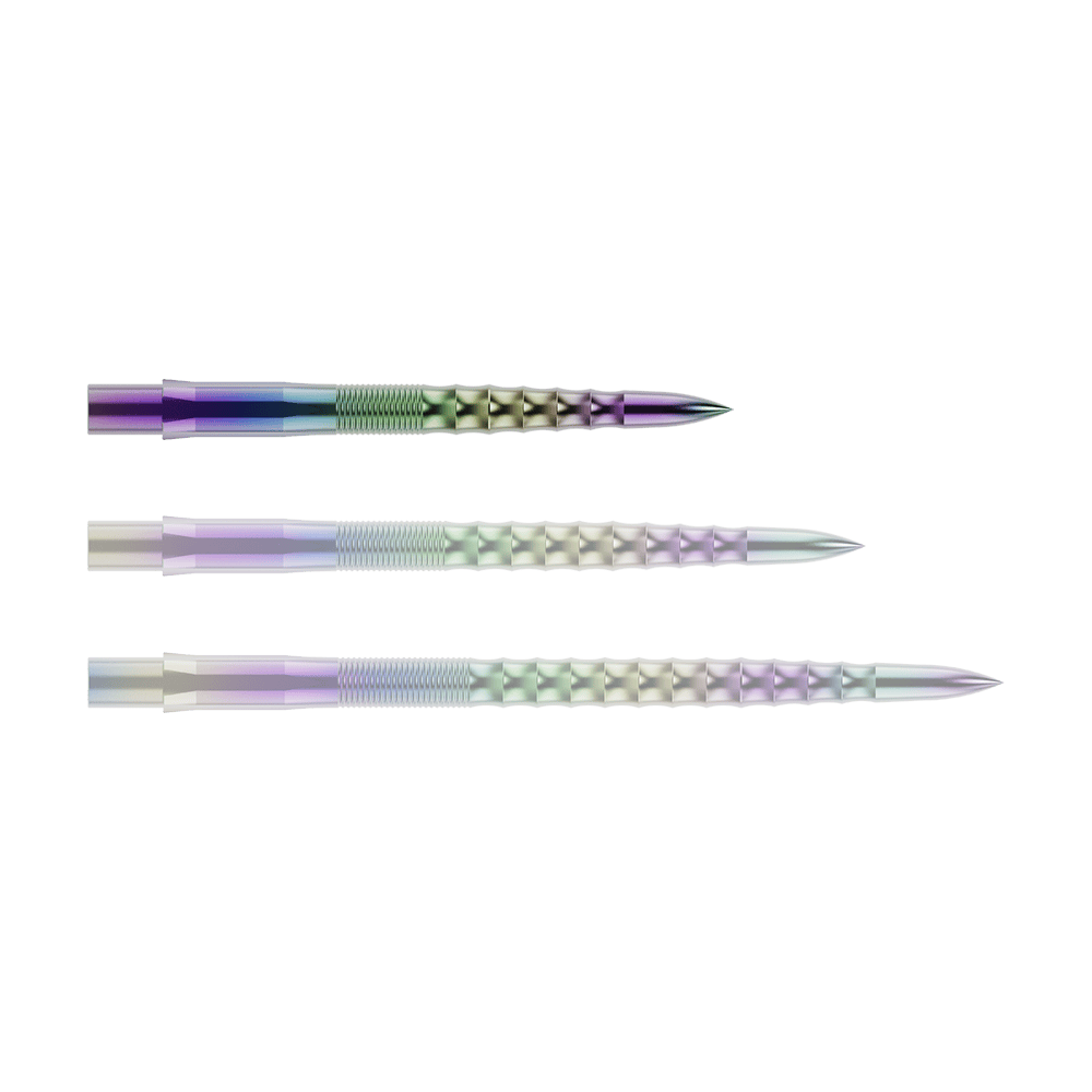 Końcówki do lotek Mission Caliburn EVO - Ripple - Coral Abgebildet ist die Mission Caliburn EVO Dartspitze - Ripple - Coral - X 2977. Die Spitze ist mit einer auffälligen Wellenform versehen.