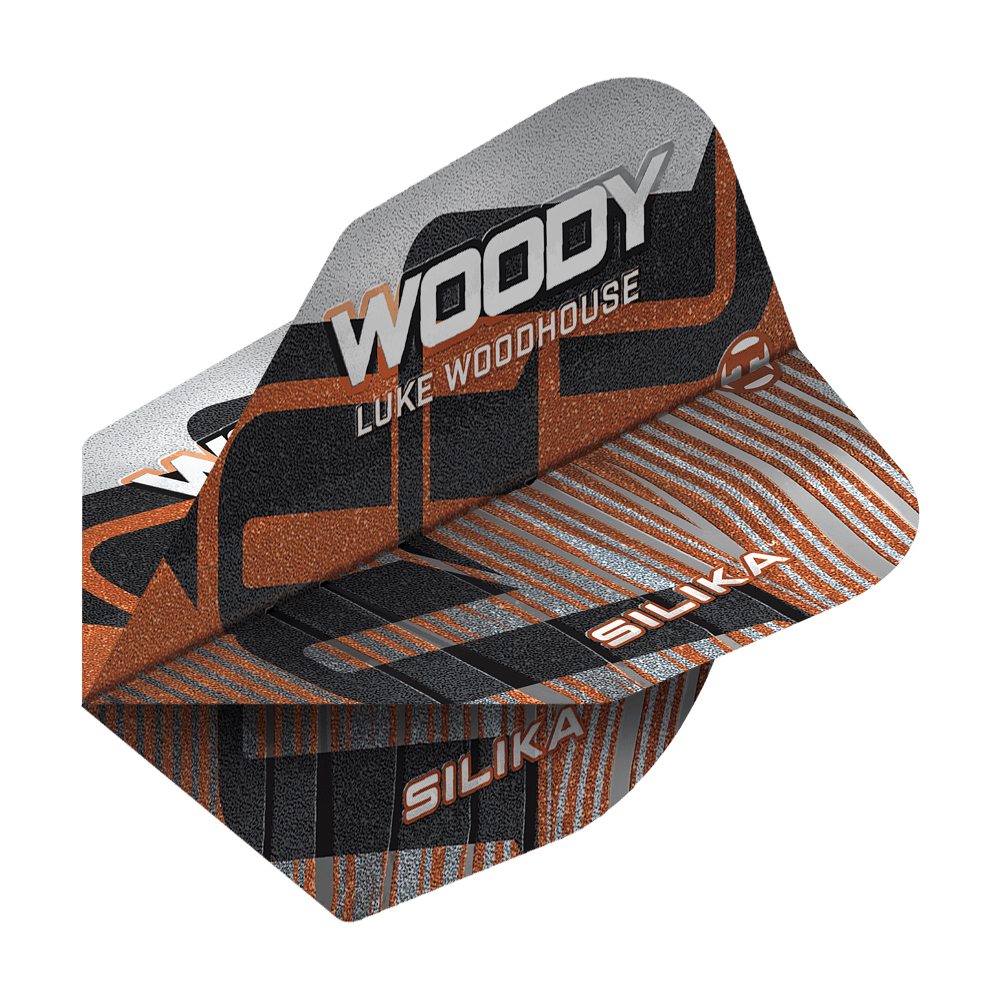 Harrows Silica Luke Woodhouse Seria 3 nr 6 Loty Dieses Bild zeigt Harrows Silika Luke Woodhouse Series 3 No6 Flights. Es ist ein Dart Flight für professionelle Spieler.