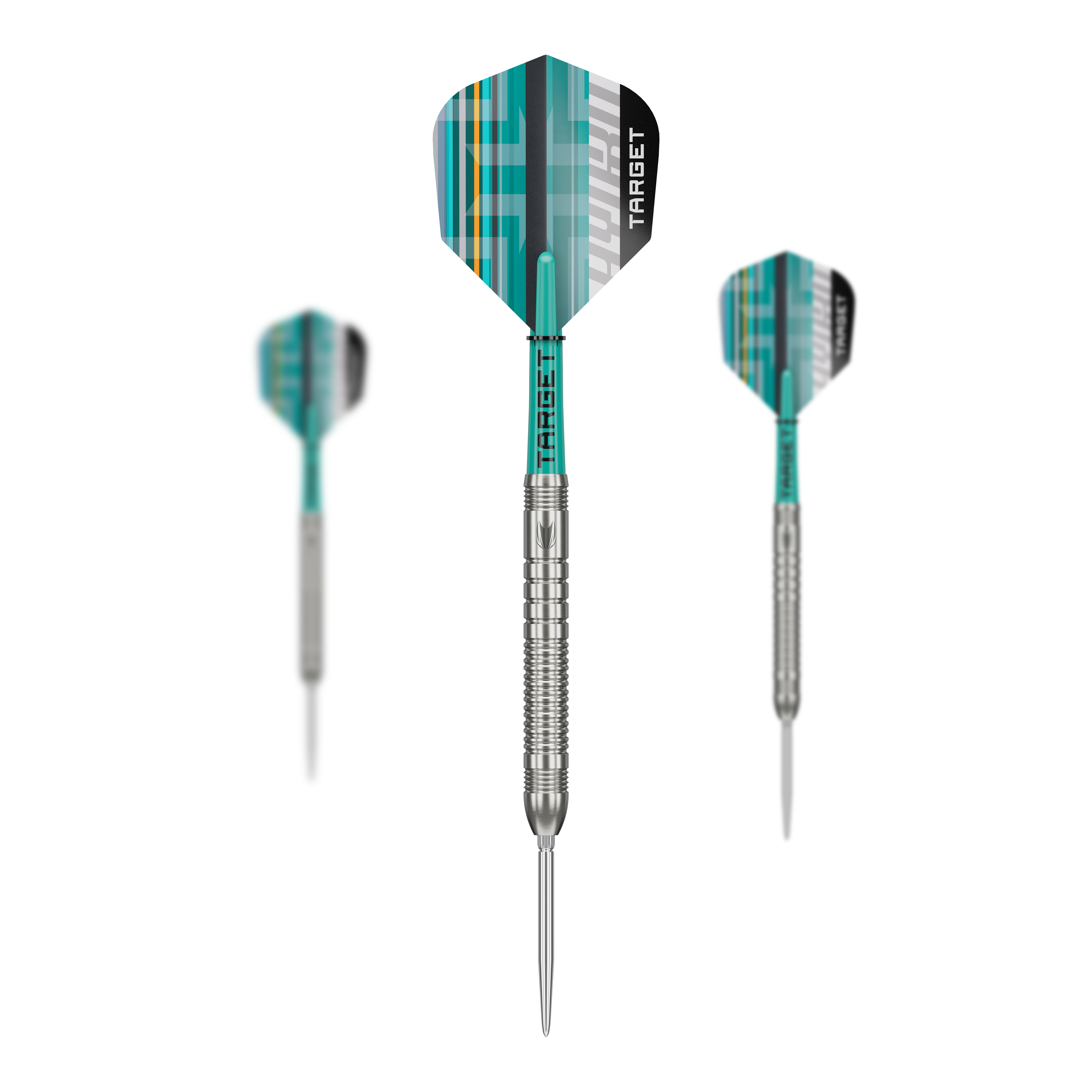 Target Hydro 03 Swiss Point Steeldarts Hier ist das Set der Target Hydro 03 Swiss Point Steeldarts abgebildet. Es handelt sich um ein komplettes Dart-Set für professionelle Spiele.