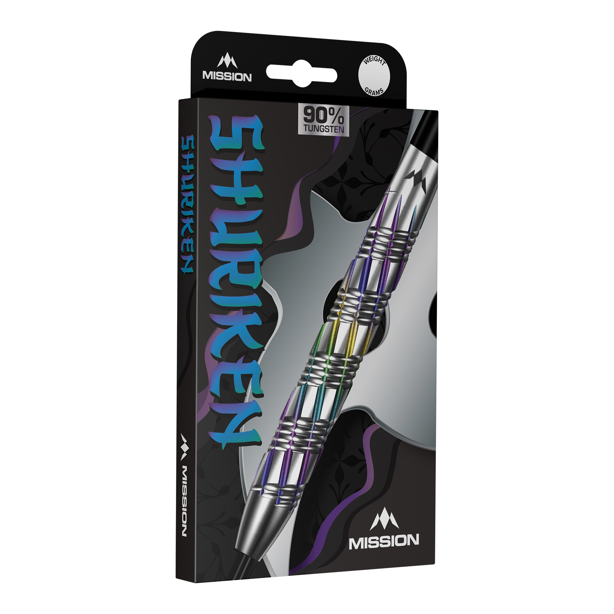 Misja Shuriken Steel Darts Auf dem Bild sind Mission Shuriken Steeldarts zu sehen. Das Foto zeigt die Steeldarts aus einer anderen Perspektive.