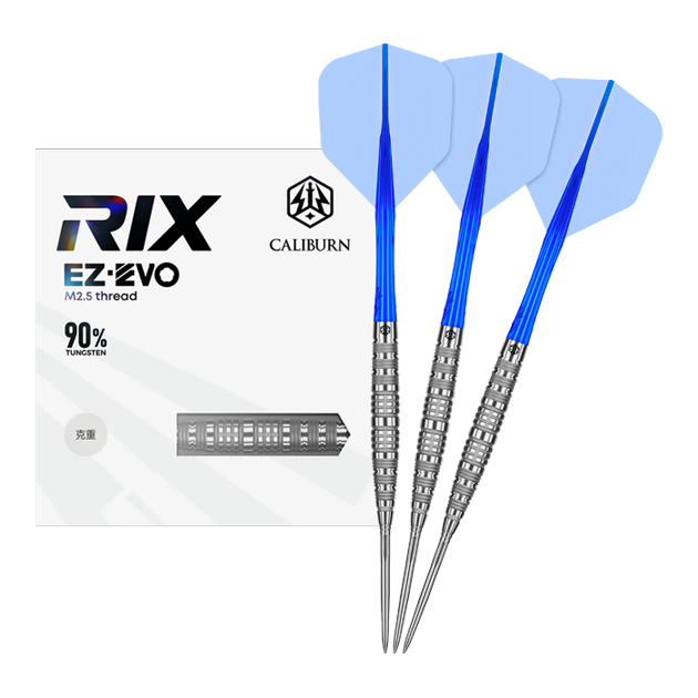 Stalowe lotki Caliburn Rix EZ-EVO R6 Auf dem Bild ist der Caliburn Rix EZ-EVO R6 Steeldarts vollständig dargestellt. Die Details und das Design sind gut sichtbar.