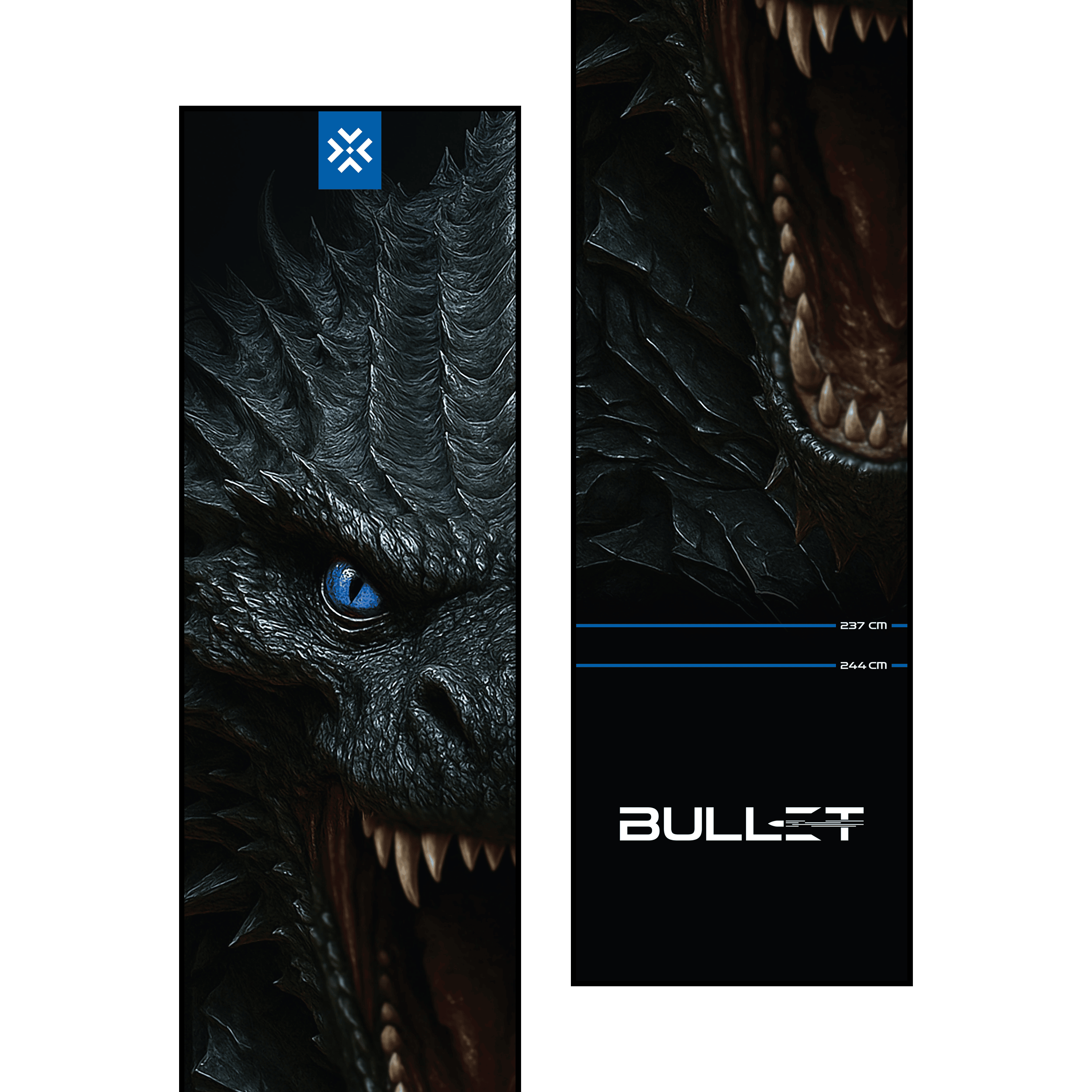 Mata do rzutek Bullet Hydra Bullet Hydra Dartmatte ist klar abgebildet. Sie schützt den Boden beim Dartspiel.