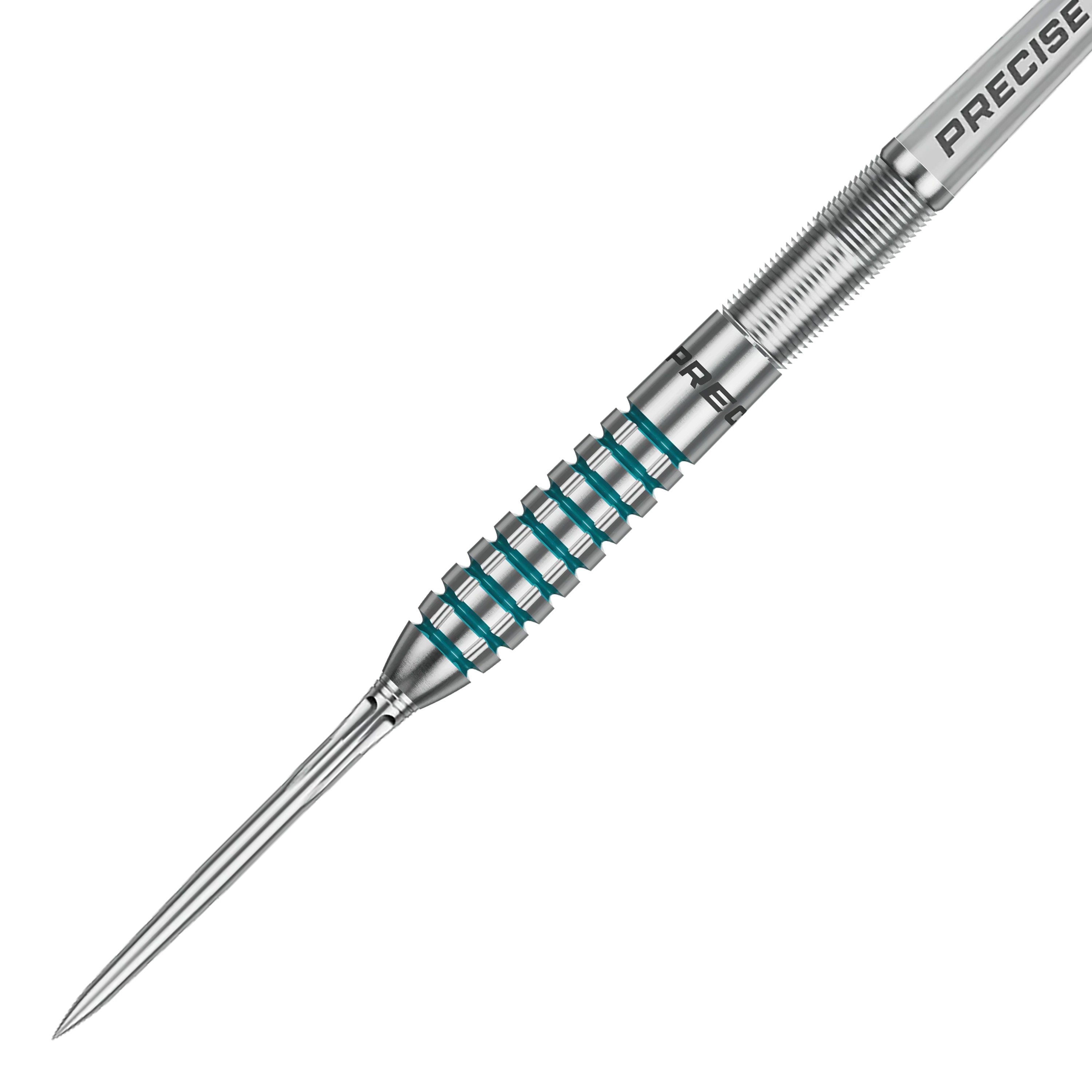 Das Bild zeigt die Precise 180 MRV1 Steeldarts - 23g. Die Steeldarts sind deutlich zu erkennen und eignen sich ideal für Dartspieler.