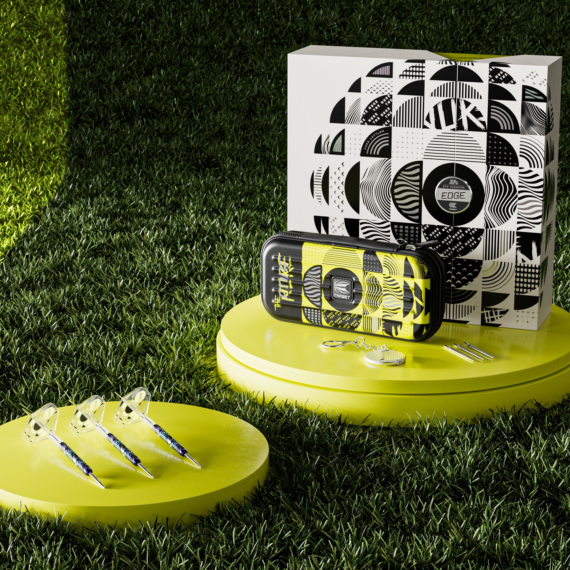 Lotki stalowe Target Luke Littler Edge Swiss Point Abgebildet sind die Target Luke Littler Edge Swiss Point Steeldarts. Sie bieten eine hochwertige Verarbeitung und ein modernes Design.