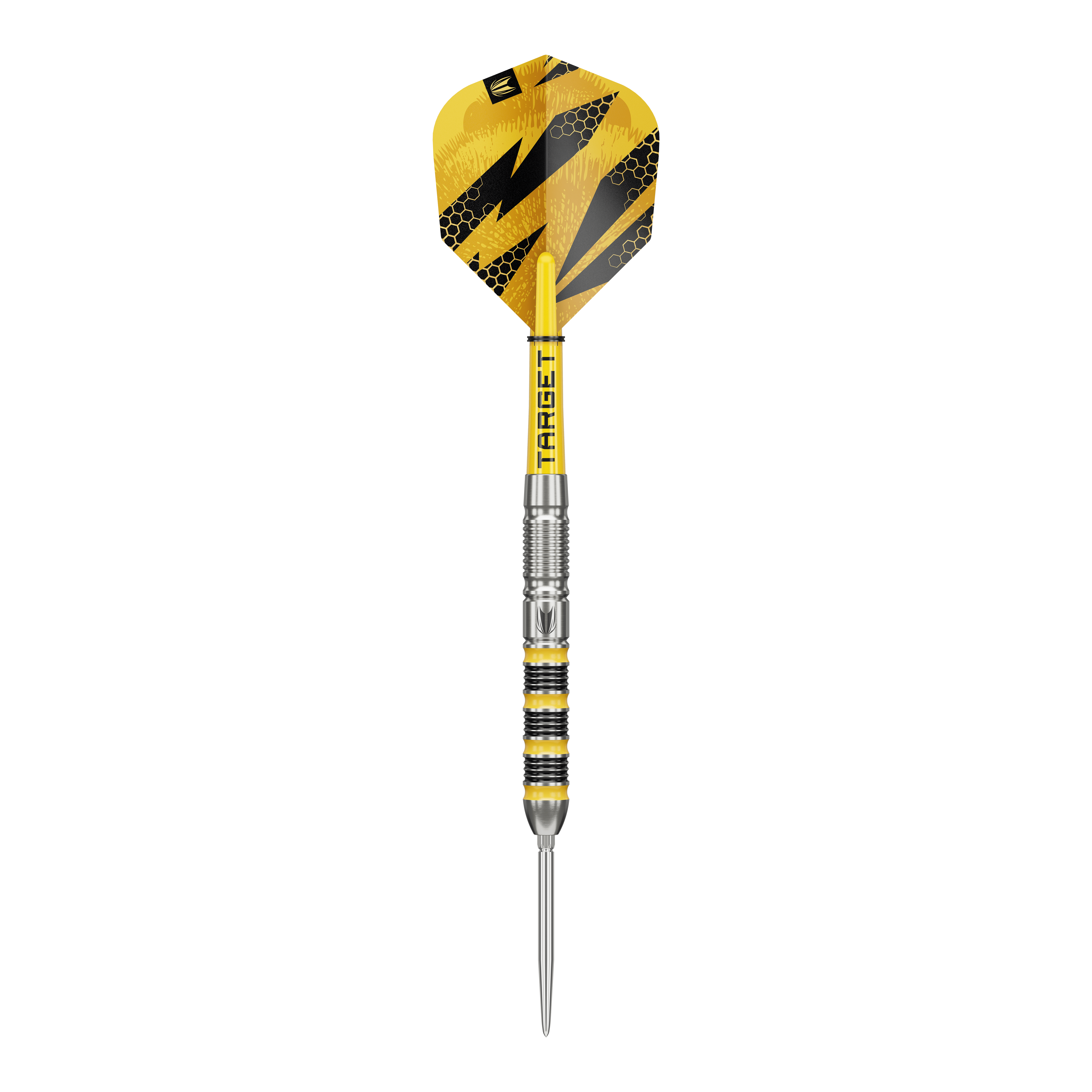 Stalowe lotki Target Buzz 01 Swiss Points Das Bild zeigt Target Buzz 01 Swiss Points Steeldarts. Es handelt sich um hochwertige Steeldarts für Präzisionswürfe.