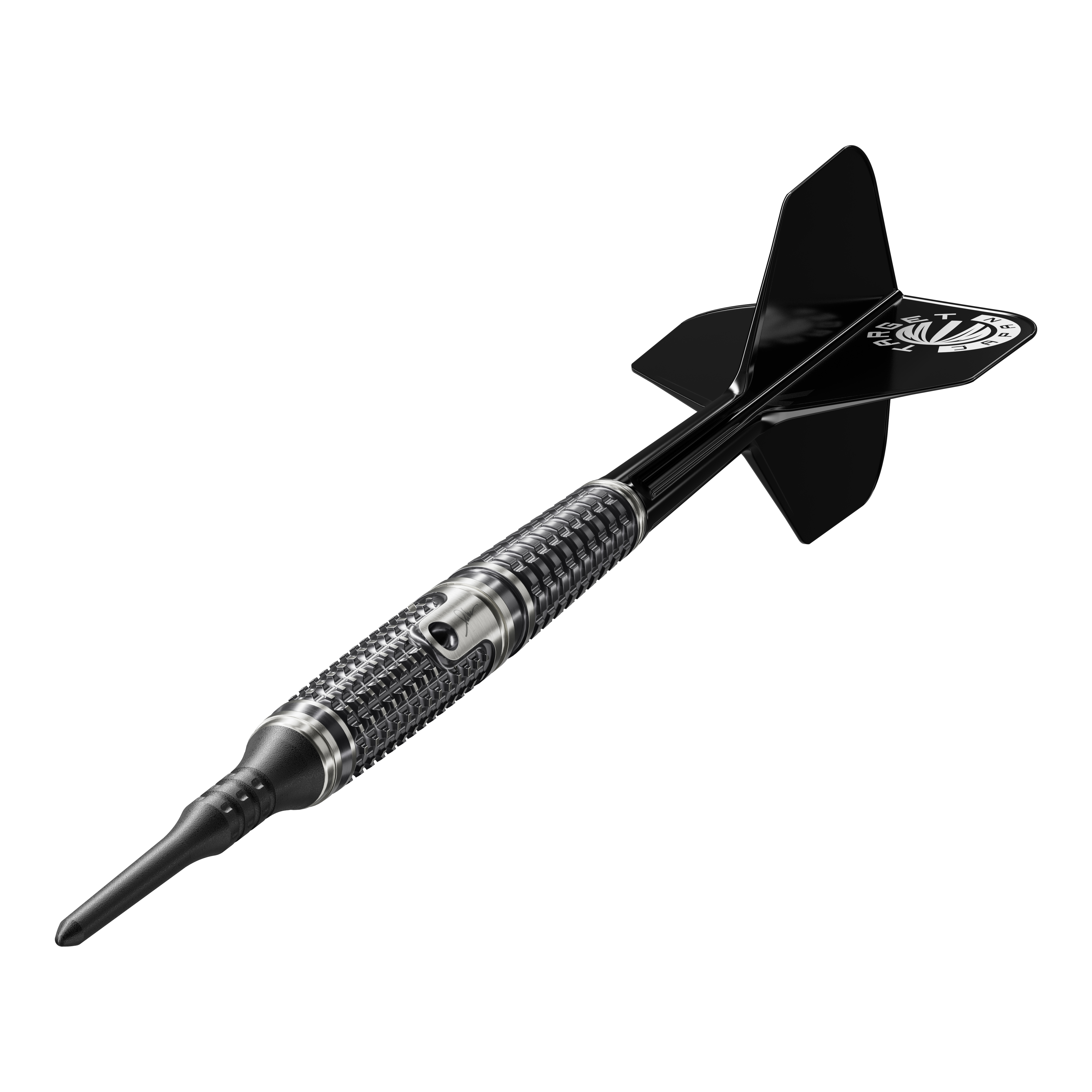 Target Japan Paul Lim The Legend GEN9 Softdarts - 20g werden hier aus einem anderen Blickwinkel präsentiert. Das Bild betont die Form und Verarbeitung der Darts.
