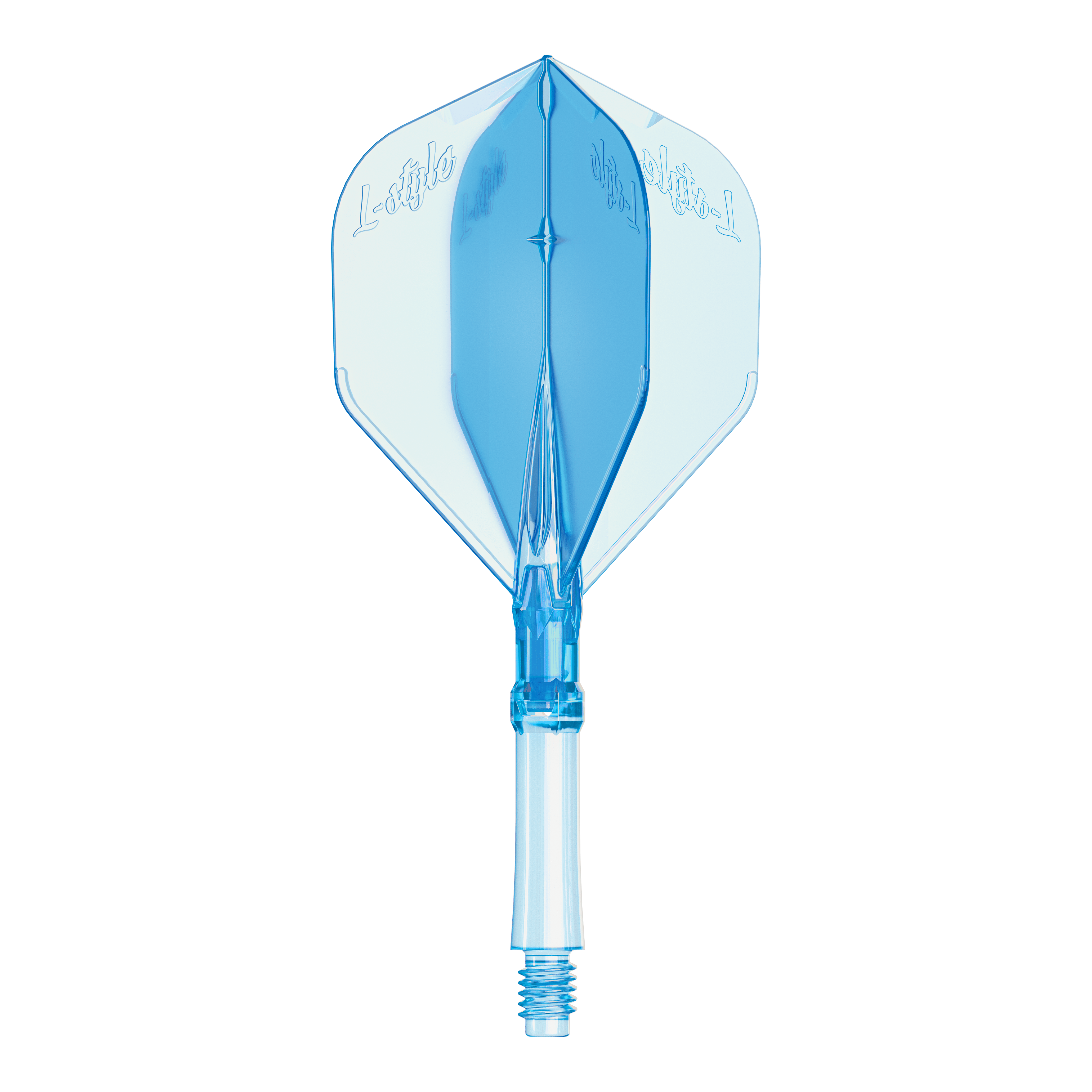 Loty L-Style L-Sytem - Clear Blue Abgebildet sind L-Style L-System Flights in klarer blauer Farbe, Größe Medium. Diese Flights dienen als Ersatzteile für Dartpfeile.