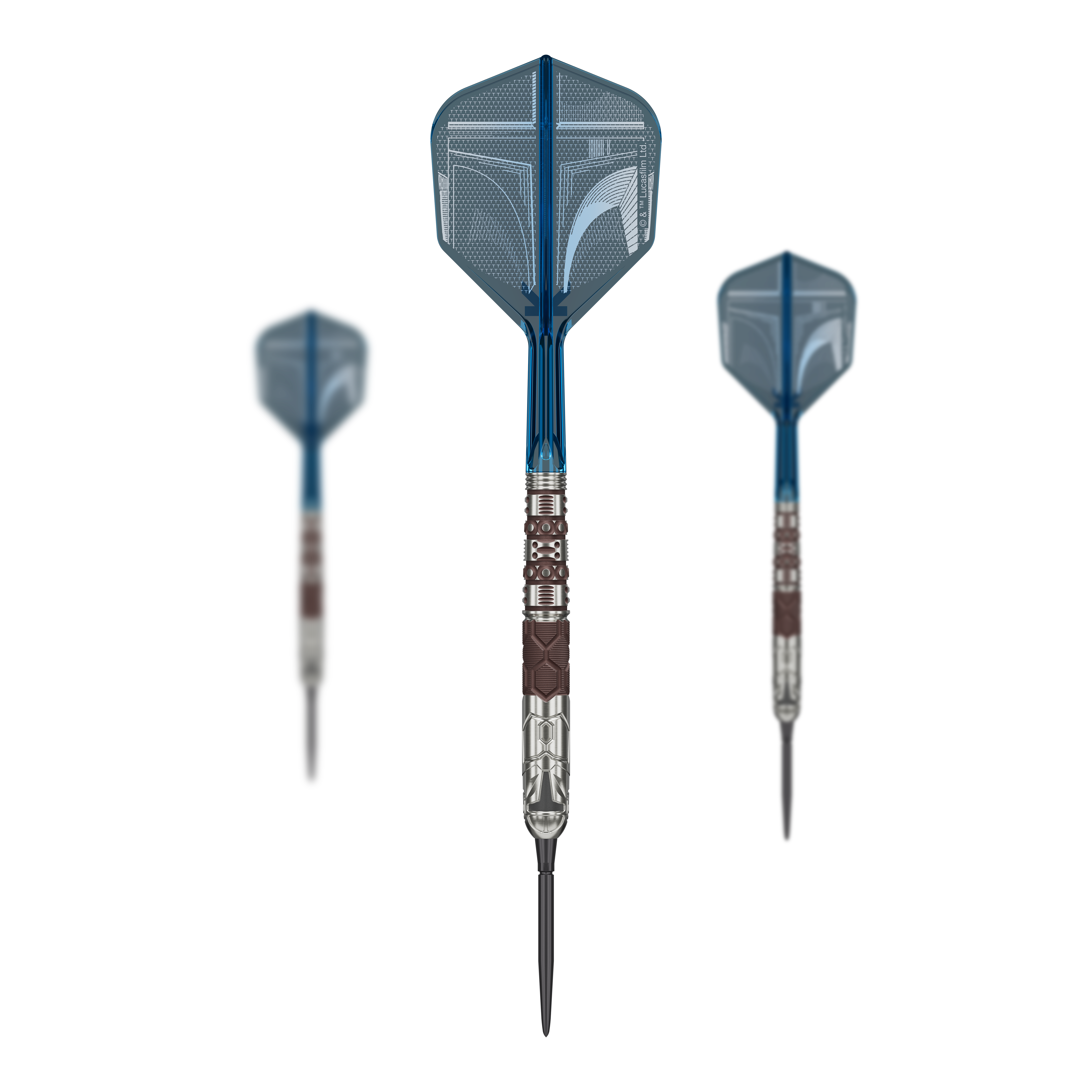 Rzutki stalowe Target Star Wars Mandalorian 95 Swiss Point Target Star Wars Mandalorian 95 Swiss Point Steeldarts sind auf dem Bild zu sehen. Es handelt sich um spezielle Steeldarts mit Mandalorian-Design.