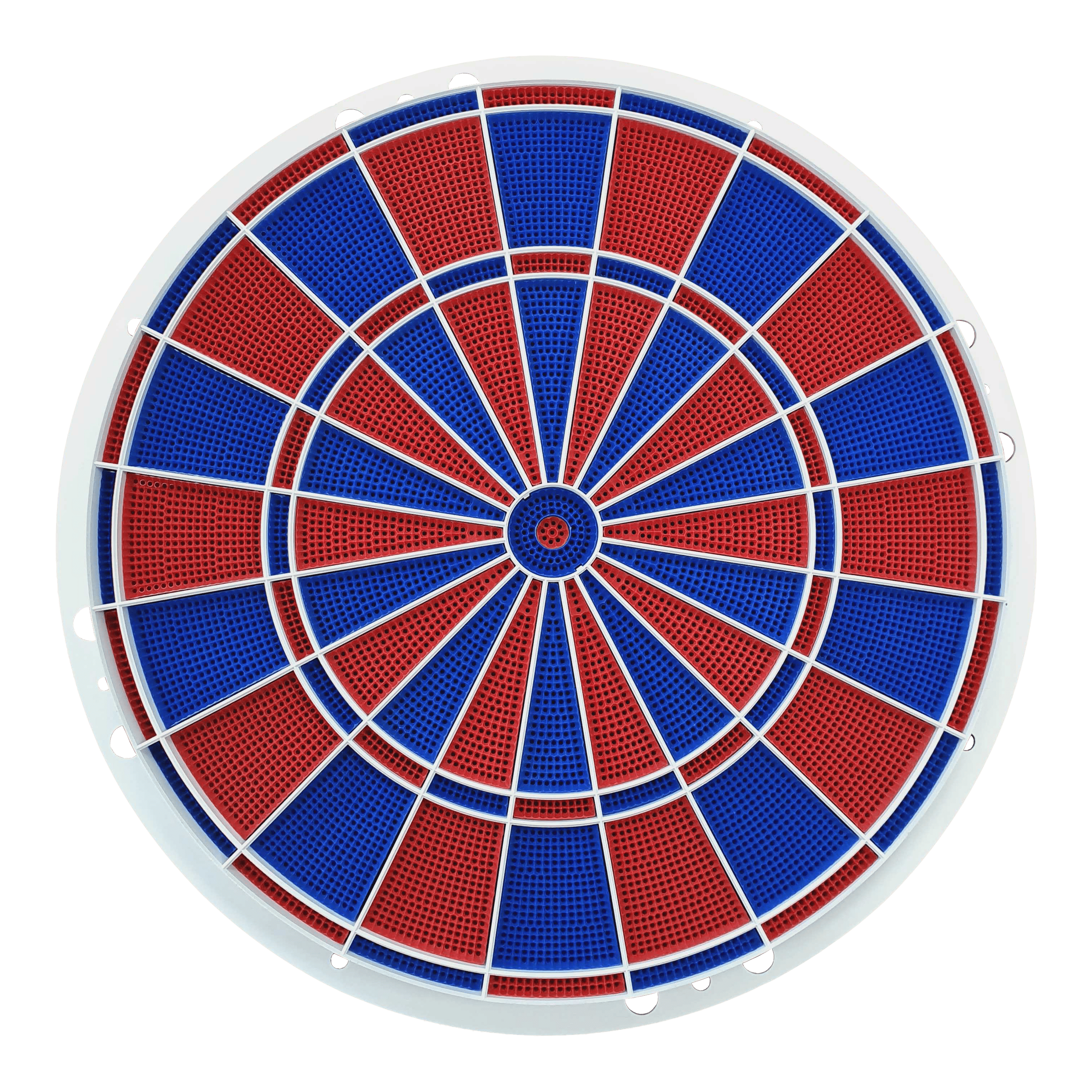 Części zamienne Löwen Dart 82 segmenty i zestaw pająków Das Bild zeigt ein Löwen Dart Ersatzteile 82er Segment- und Spider Set. Es besteht aus abwechselnd roten und blauen Segmenten mit weißen Trennstreben.