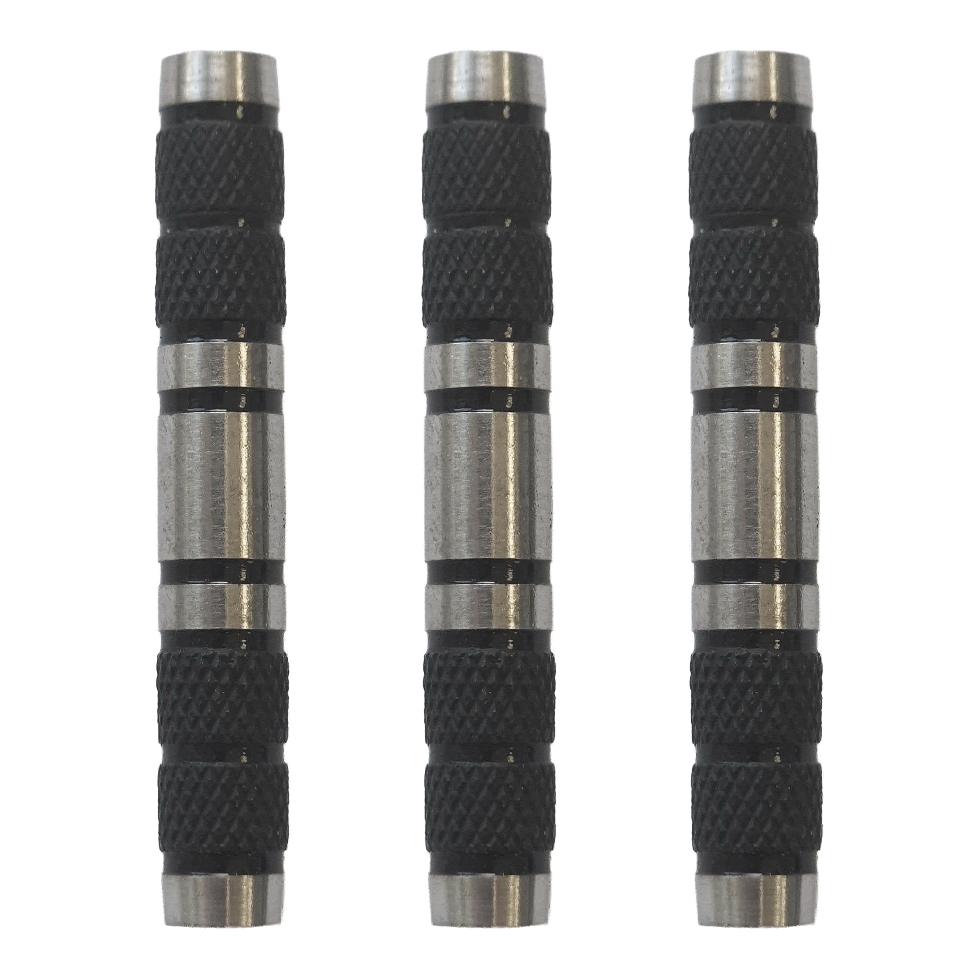 Lufy McDart Knurled Black Softdart - 18g Zu sehen ist McDart Knurled Black Softdart Barrels - 18g im Set. Die abgebildeten Dart-Barrels sind schwarz und besitzen eine griffige Oberfläche.