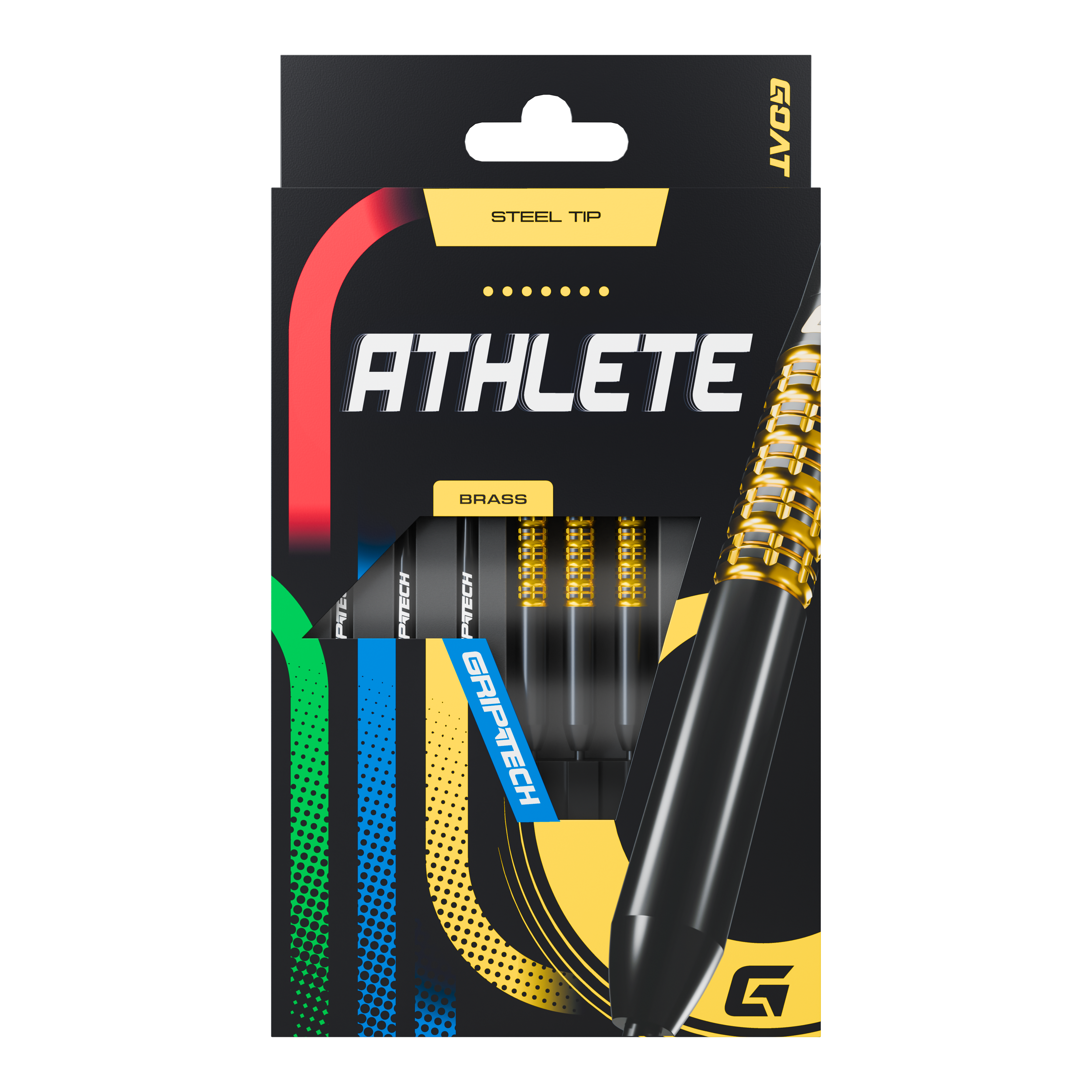 GOAT Sportowiec Żółte mosiężne Steeldarts - 12g