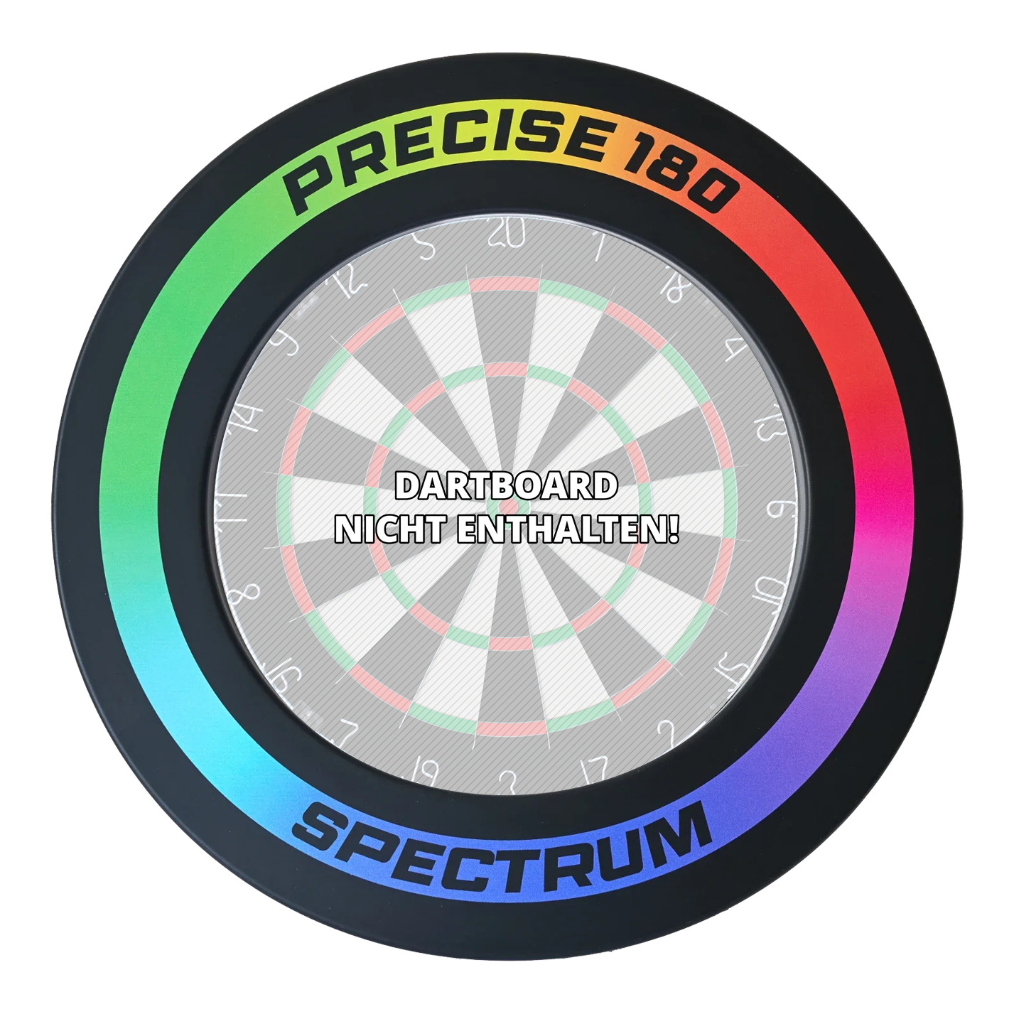 Precyzyjne otoczenie tarczy do darta 180 Spectrum Hier sieht man das Precise 180 Spectrum Dartboard Surround. Dieses Produkt schützt die Wand vor abprallenden Darts.