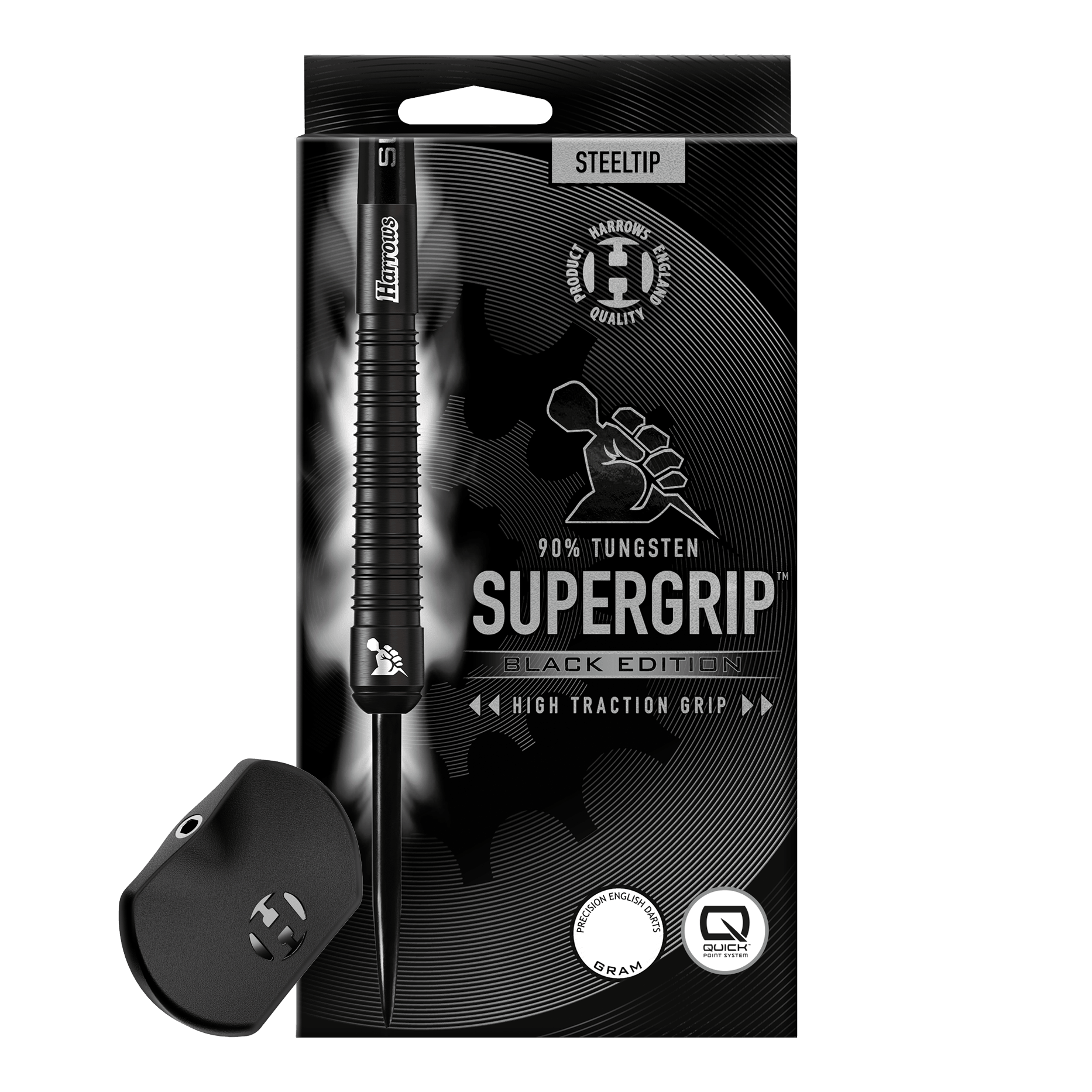 Lotki stalowe Harrows Supergrip 90 Black Edition Quick Point