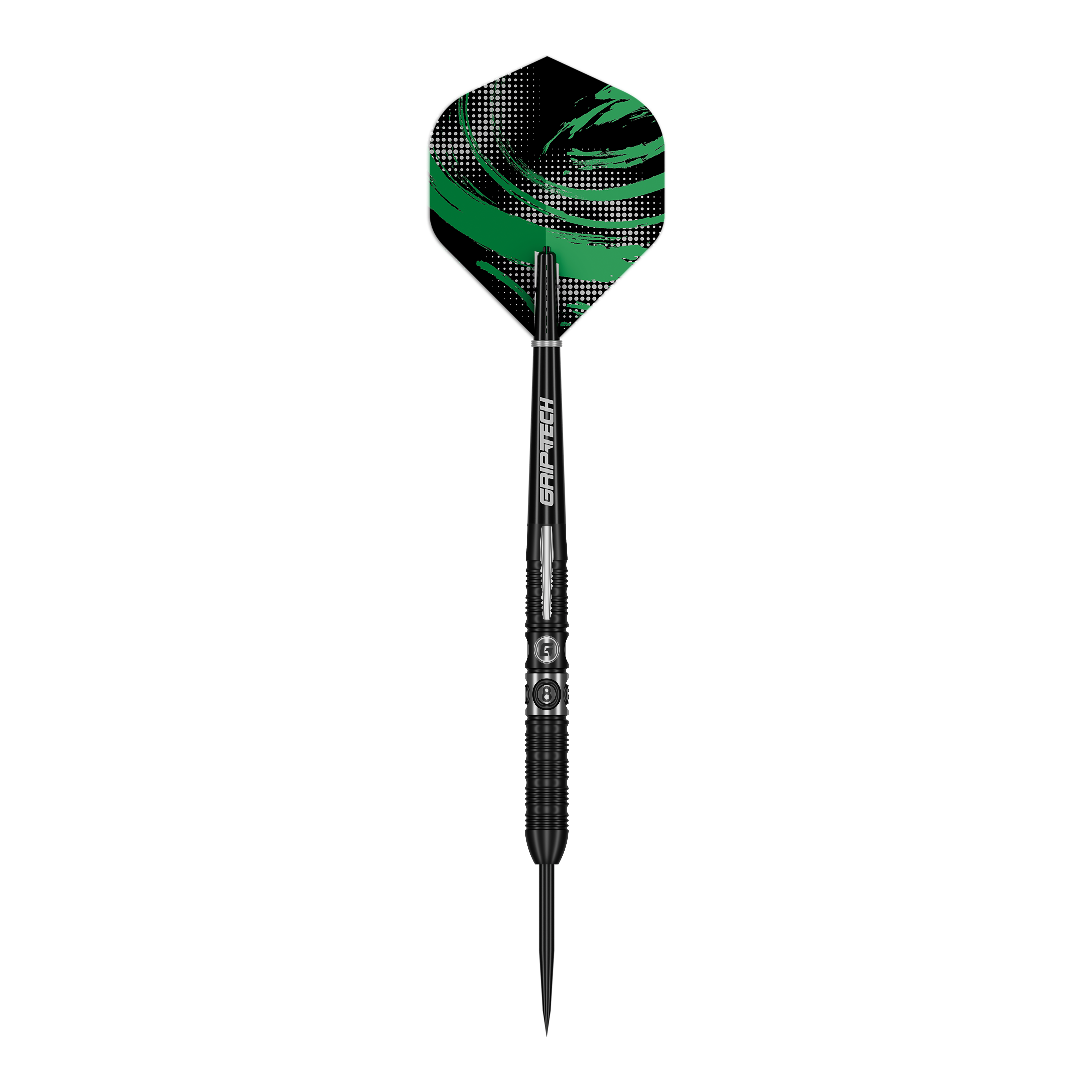 GOAT 8Ball Steeldarts sind auf diesem Bild abgebildet. Das Bild zeigt die Details dieses Steeldarts-Produkts.