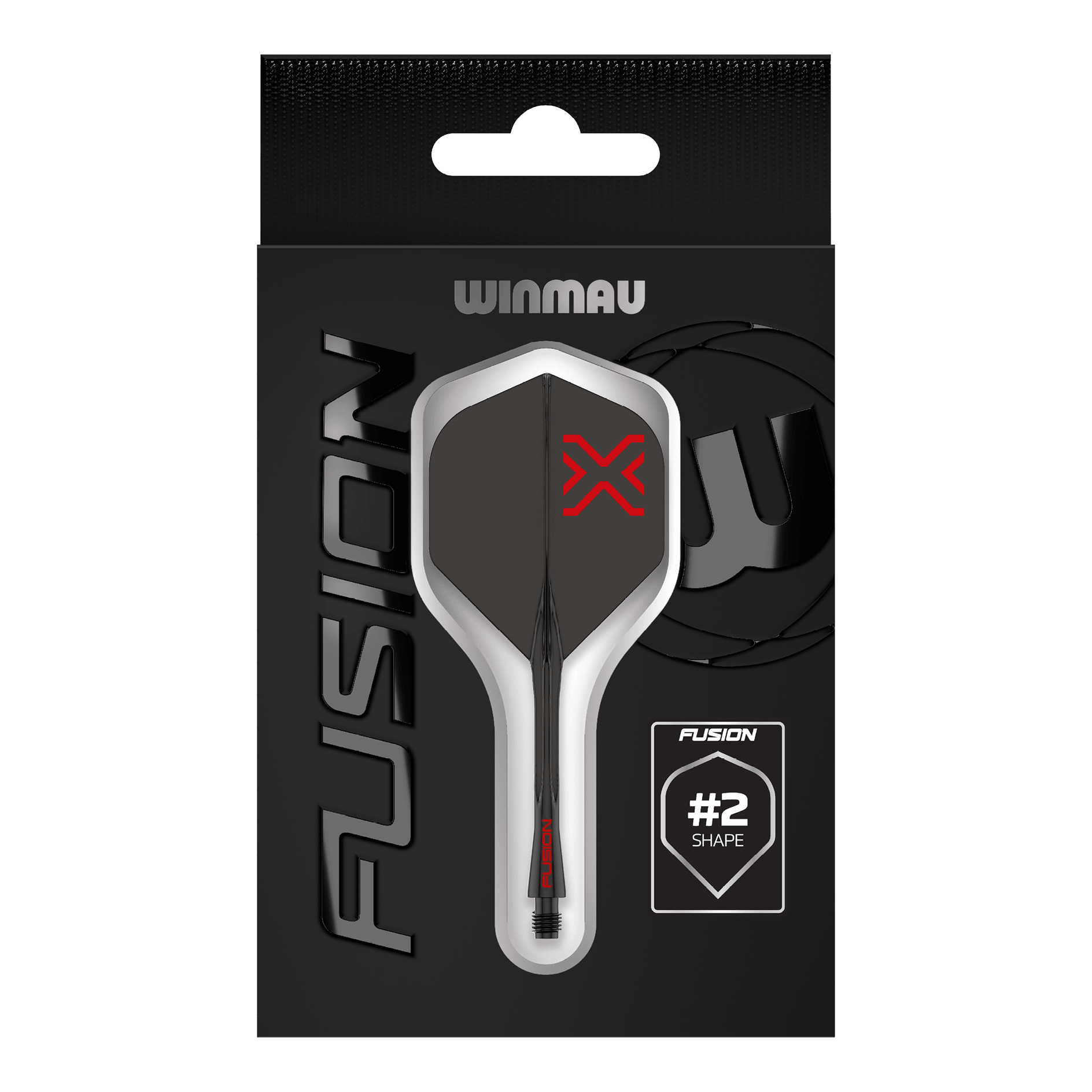 System wałów lotniczych Winmau Fusion Blade X No2 Standard – czarny Das Bild zeigt das Winmau Fusion Blade X No2 Standard Flight-Shaft-System in Schwarz. Es verbindet ein Flight mit einem Schaft in elegantem, schwarzem Design.