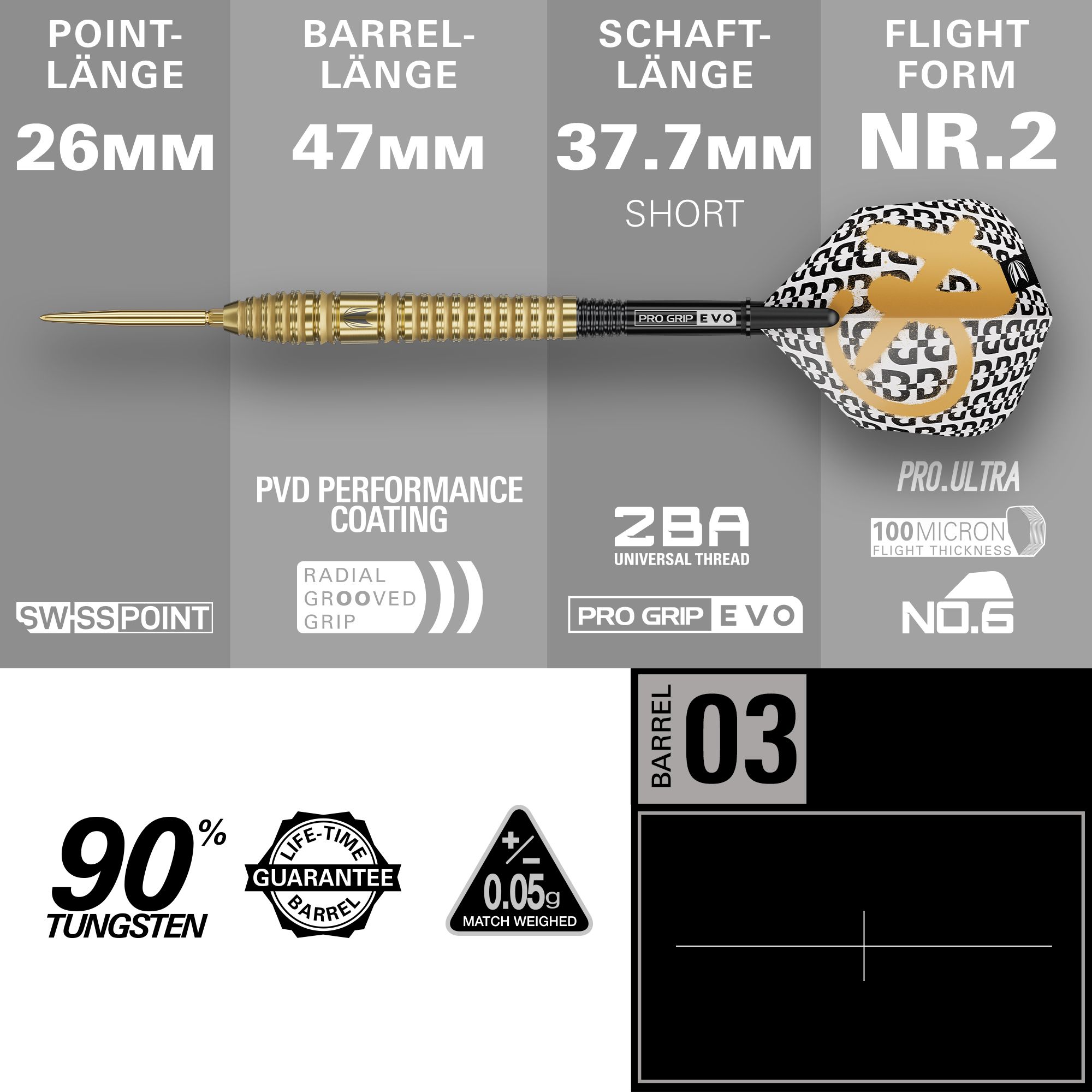 Stalowe lotki Target Bolide Envy 03 Swiss Point Zu sehen sind die Target Bolide Envy 03 Swiss Point Steeldarts. Diese Darts haben ein modernes Aussehen und sind für Profis geeignet.