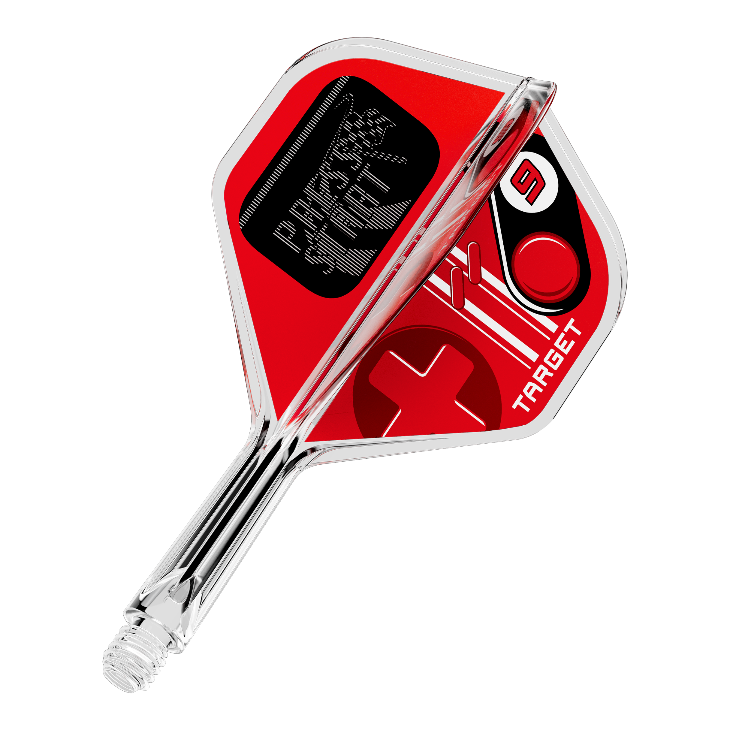 Target K-Flex Press Start No2 Standardowe przeloty Zu sehen ist ein einzelner Dart Flight mit der Bezeichnung 410585 Target K-Flex PressStart No2 Standard 19mm. Es handelt sich um Zubehör für das Dartspiel.