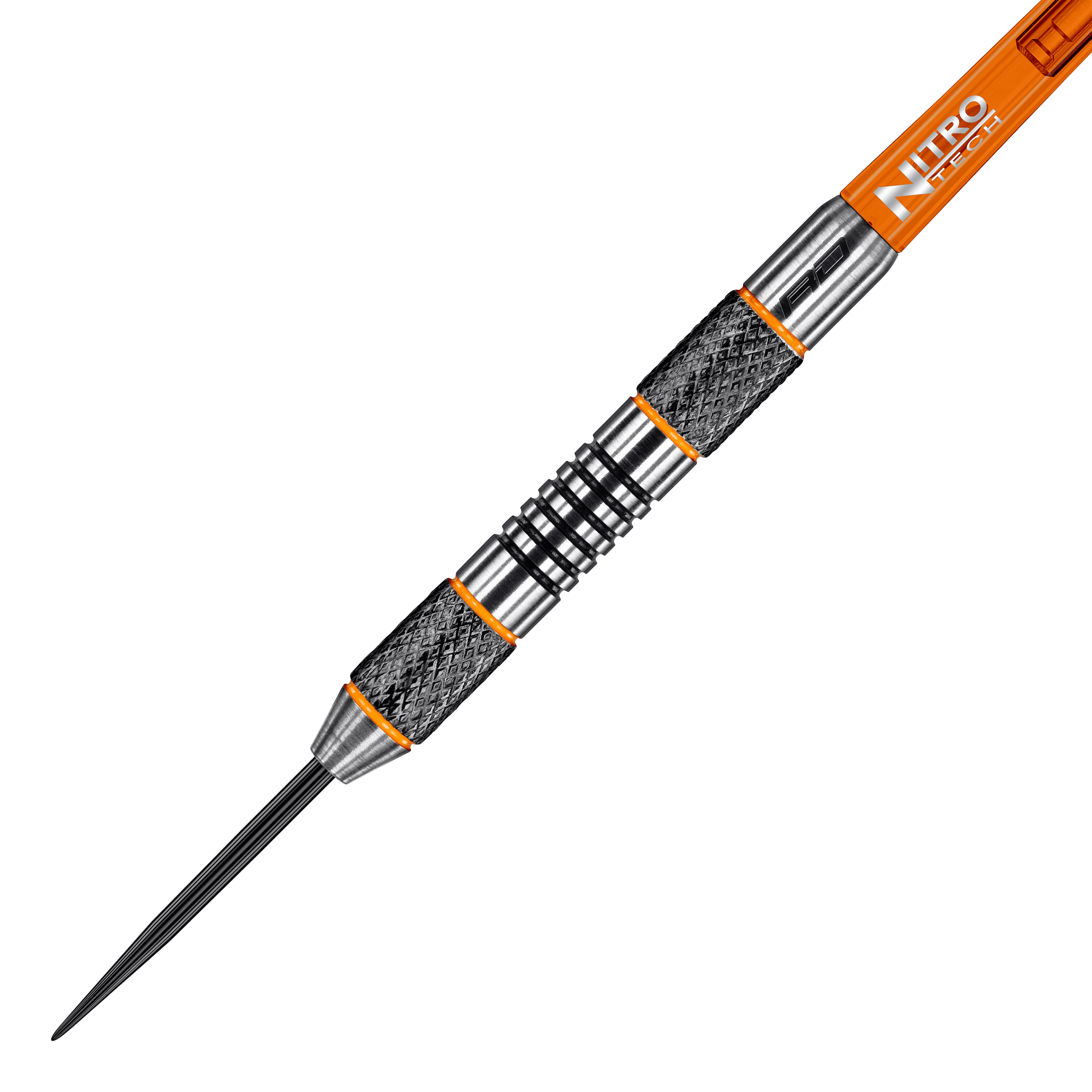 Rzutki stalowe Red Dragon Amberjack 5 - 24g Dies ist ein Red Dragon Amberjack 5 Steeldart mit einem Gewicht von 24 Gramm. Der Dart hat ein silbernes und schwarzes Design mit orangenen Akzenten und einem Nitro Tech Schaft.